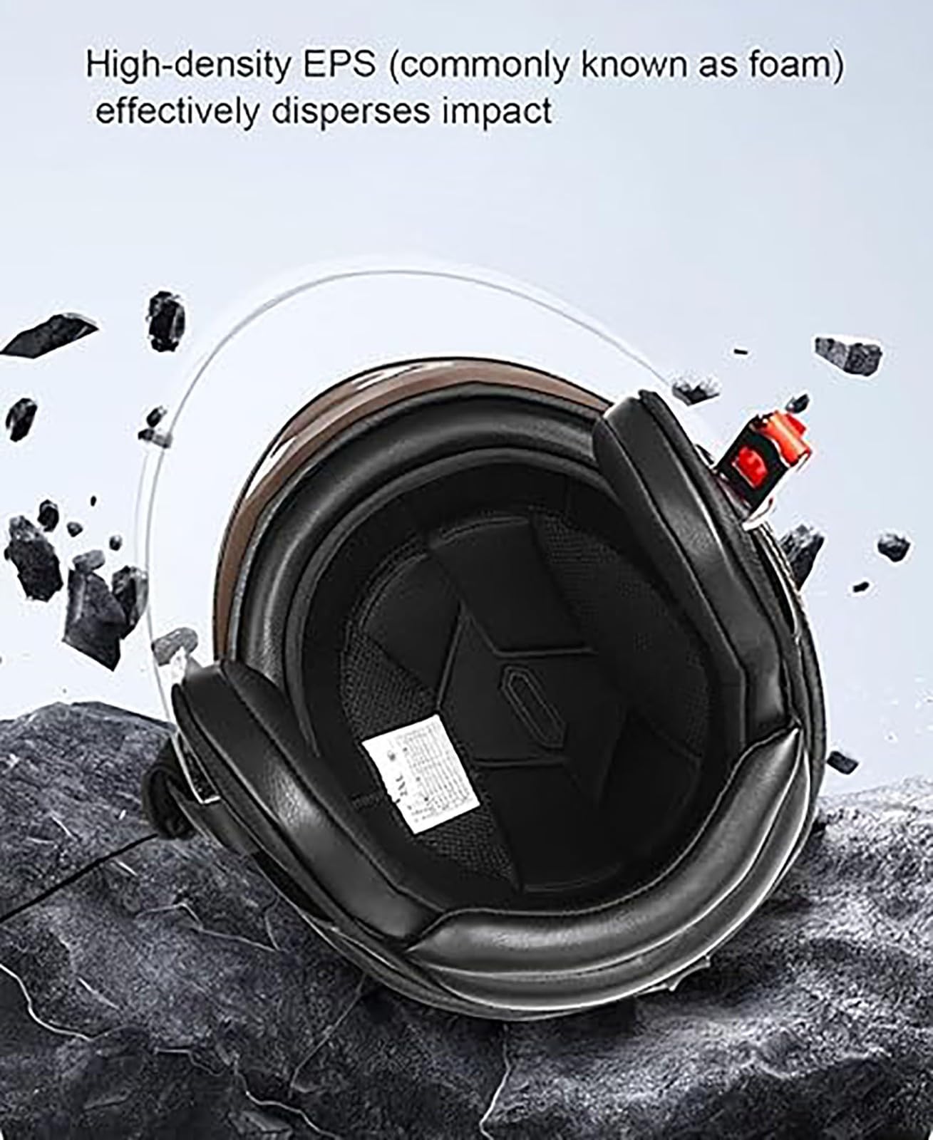 Casco Da Moto Aperto 3/4 Per Adulti Con Visiera, Per Moto, Scooter, Bici Elettrica, Ciclomotore, Cruiser, Caschi Per Uomo E Donna, Omologato ECE A10,XL/(61~62cm)