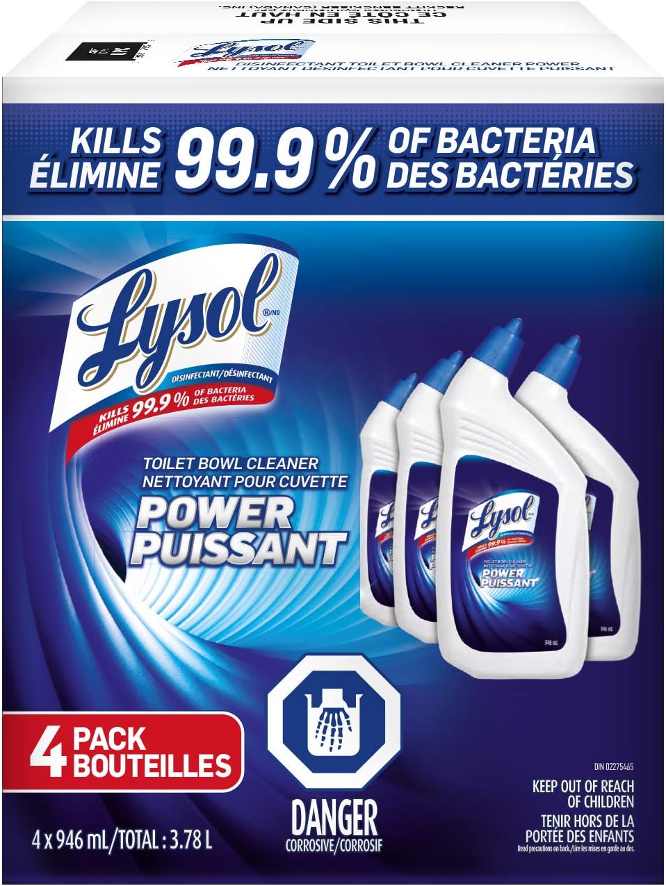 Lysol Toilet Bowl Cleaner, Power, For Cleaning and Disinfecting, Stain