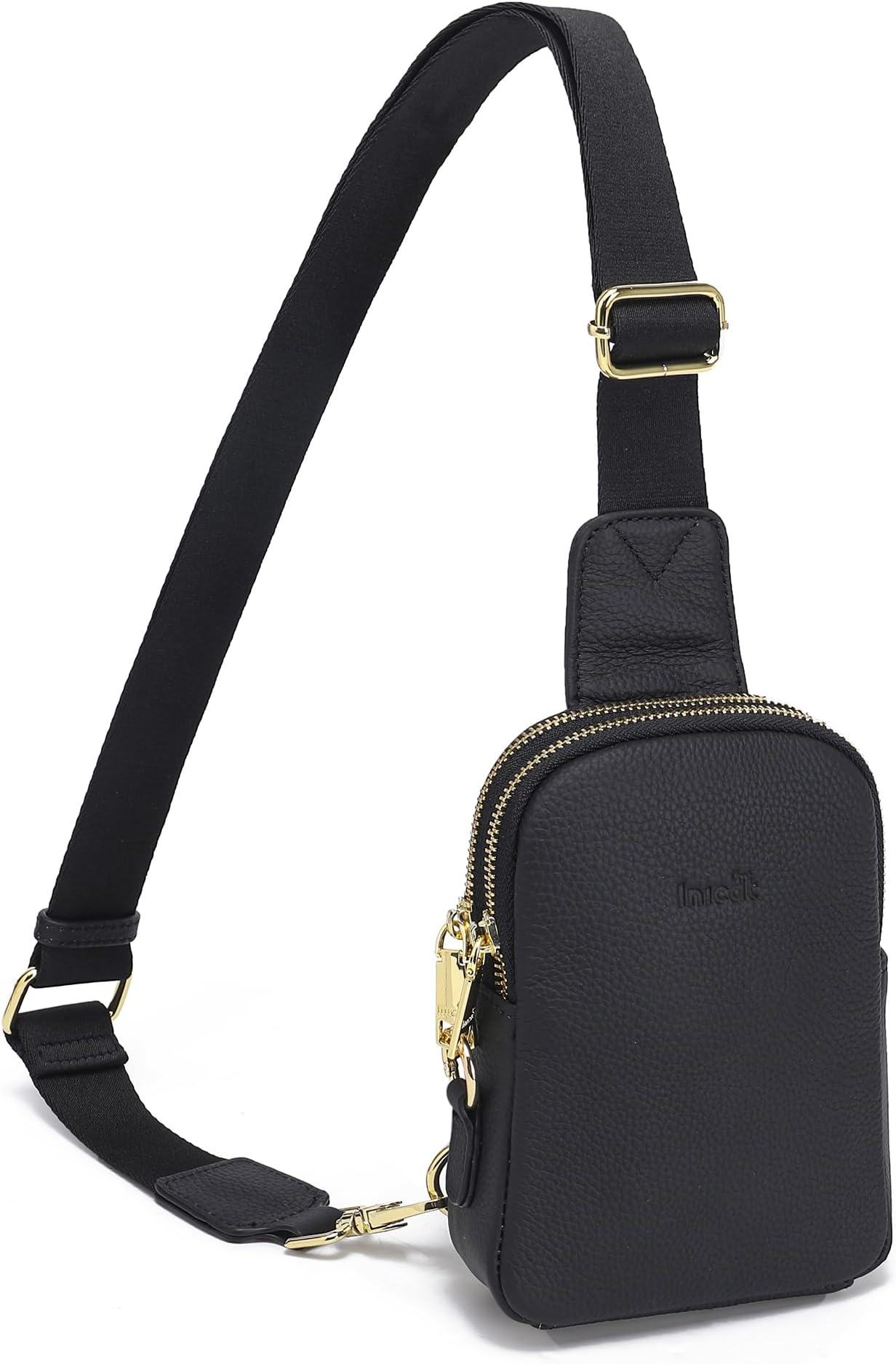 INICATTravel Small Sling Bag Leather Crossbody Bags for Women Fanny Packs Cross Body Bag for Woman Cross Body Purses