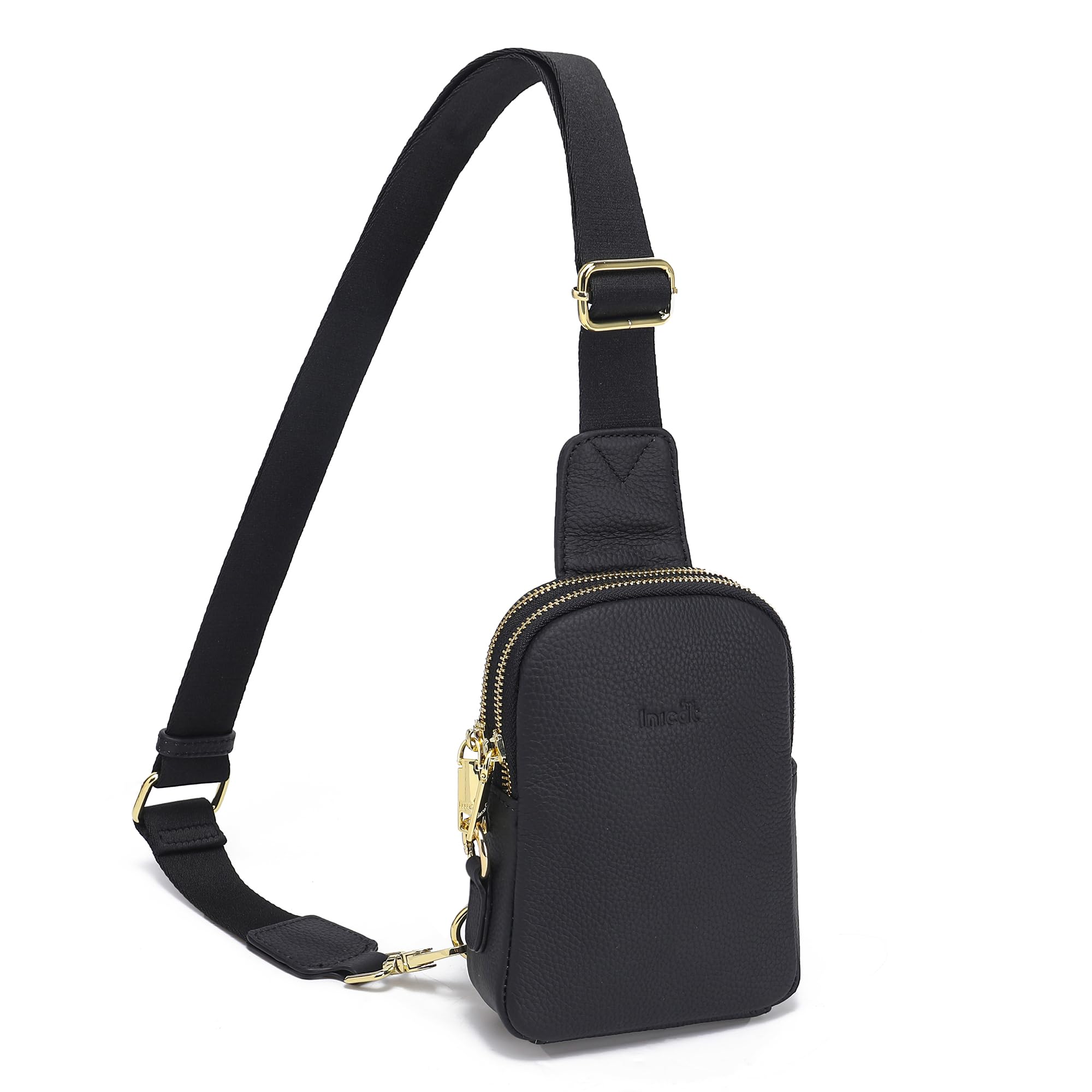 INICATTravel Small Sling Bag Leather Crossbody Bags for Women Fanny Packs Cross Body Bag for Woman Cross Body Purses