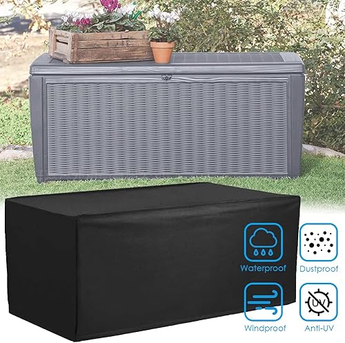 Miniatura 2 de Cubierta para caja de cubierta impermeable resistente al agua, cubierta otomana para patio, protección para todo tipo de clima, cubierta rectangular