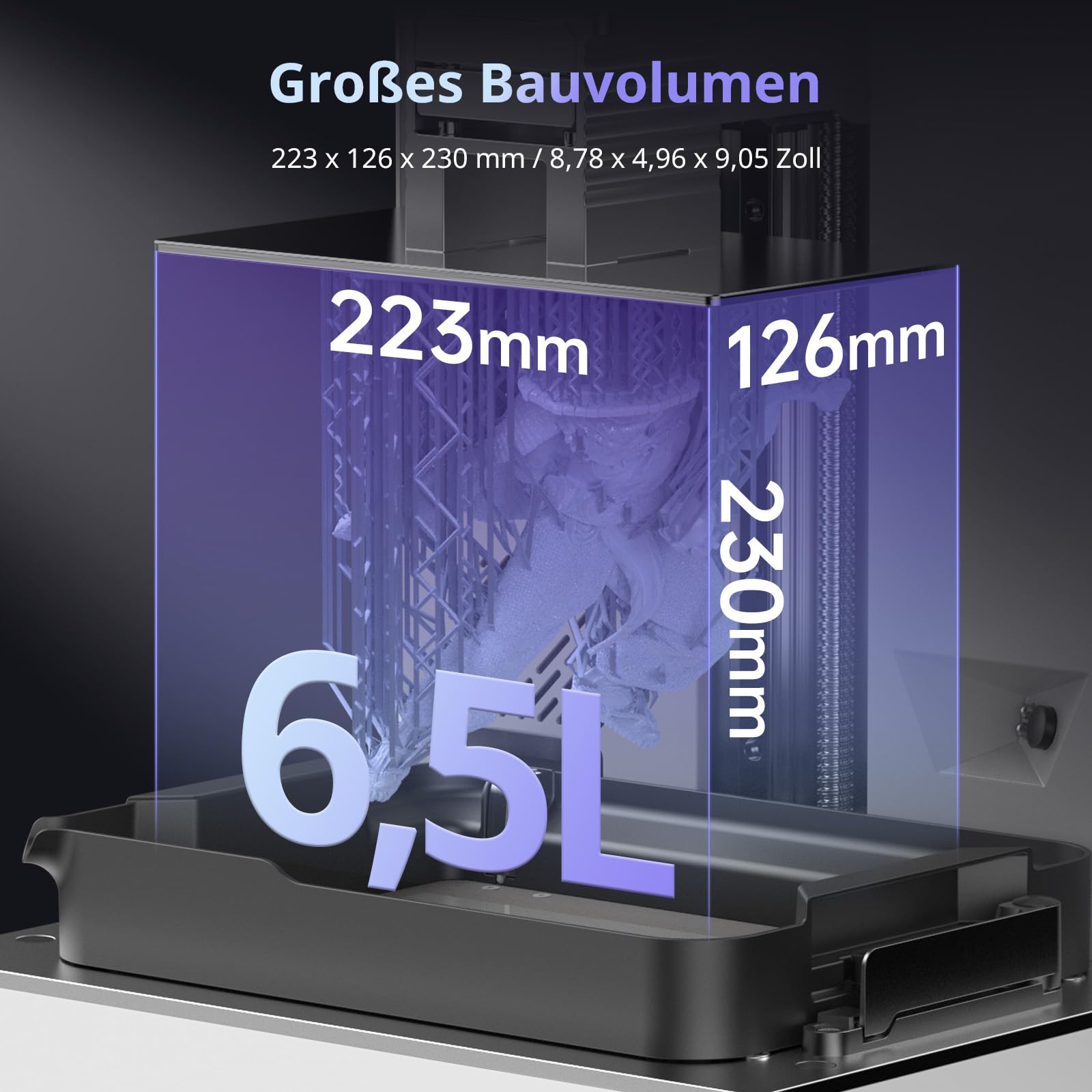 Anycubic Photon P1 (mit Dual-Color/-Material-Druckplattform), 14K 10,1" Resin 3D Drucker mit Auto-Leveling, Smarte Überwachung, Hochpräzise Kugelumlaufspindel, Druckgröße 223 x 126 x 230 mm