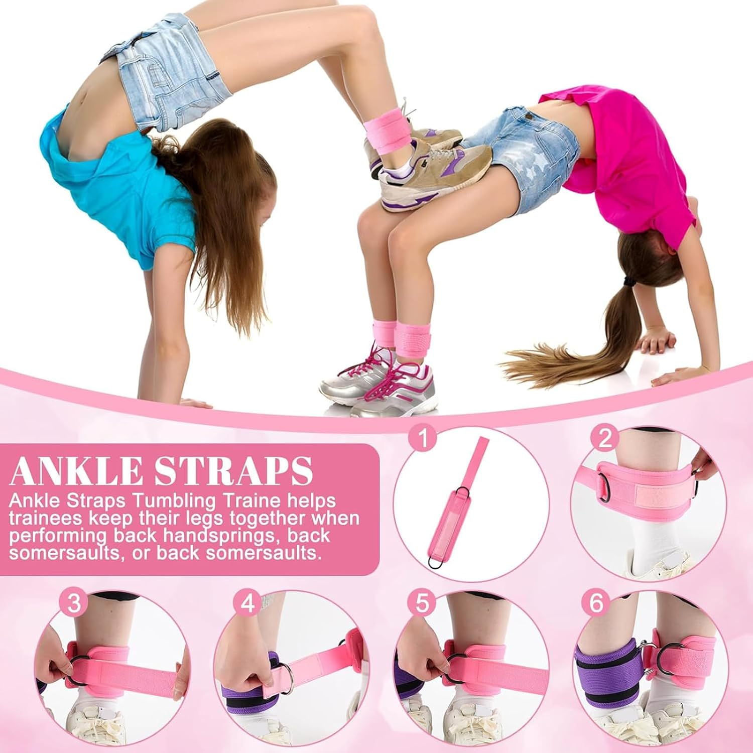 7pcs Cheer Flyer Training Set for Home Practice, Cheer Stand Kit with Balance Trainer, Stretch Strap, Rotating Board & Ankle Support, Safe Cheerleading Equipment for Beginners & Athletes