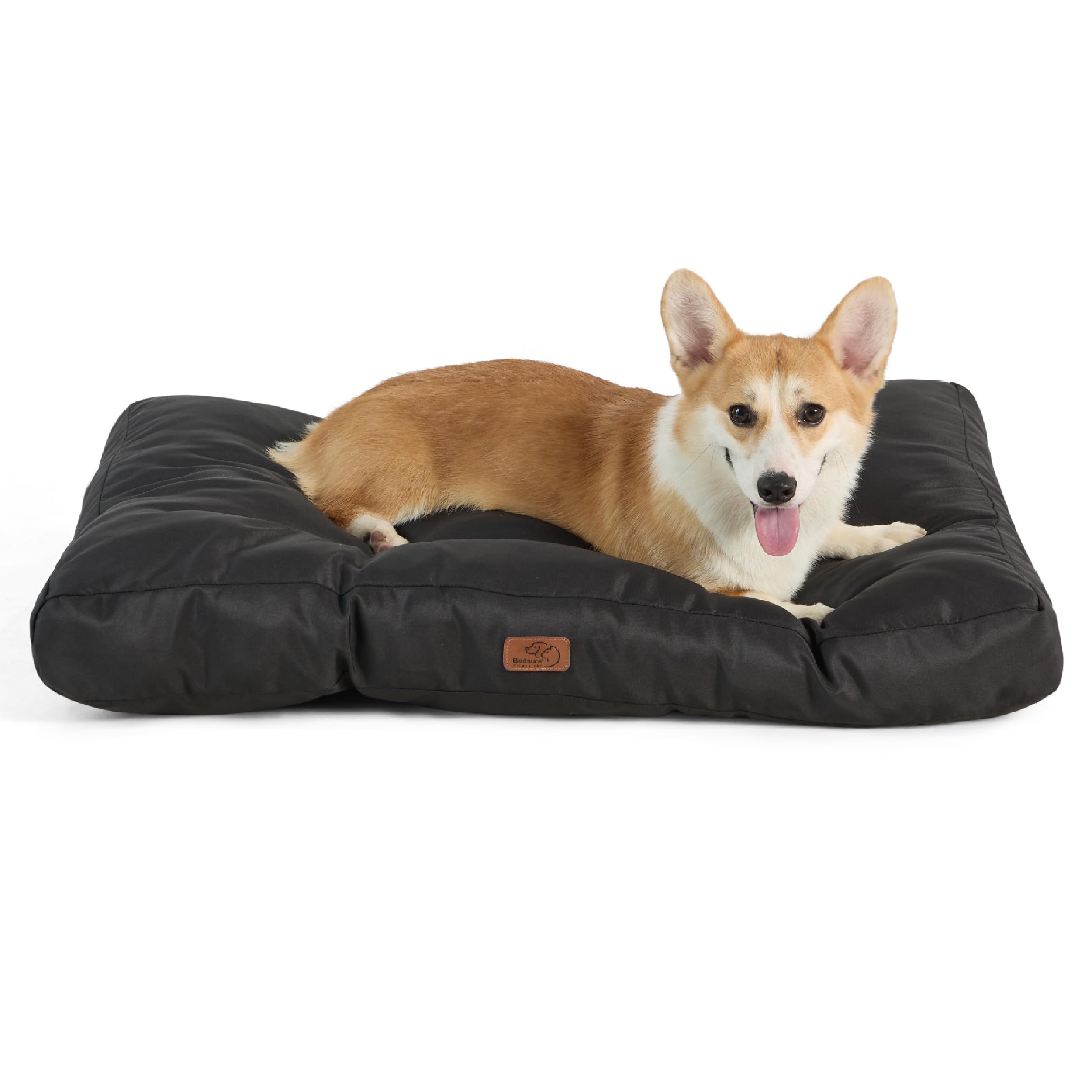 Bedsure Washable Dog Bed Medium - 76x50x8cm Dog Mattress with Oxford Fabric for Small Medium dogs, Water Resistant Pet Pillow Bed for Crate, Flat Dog Cushion Mat, Black — image 1