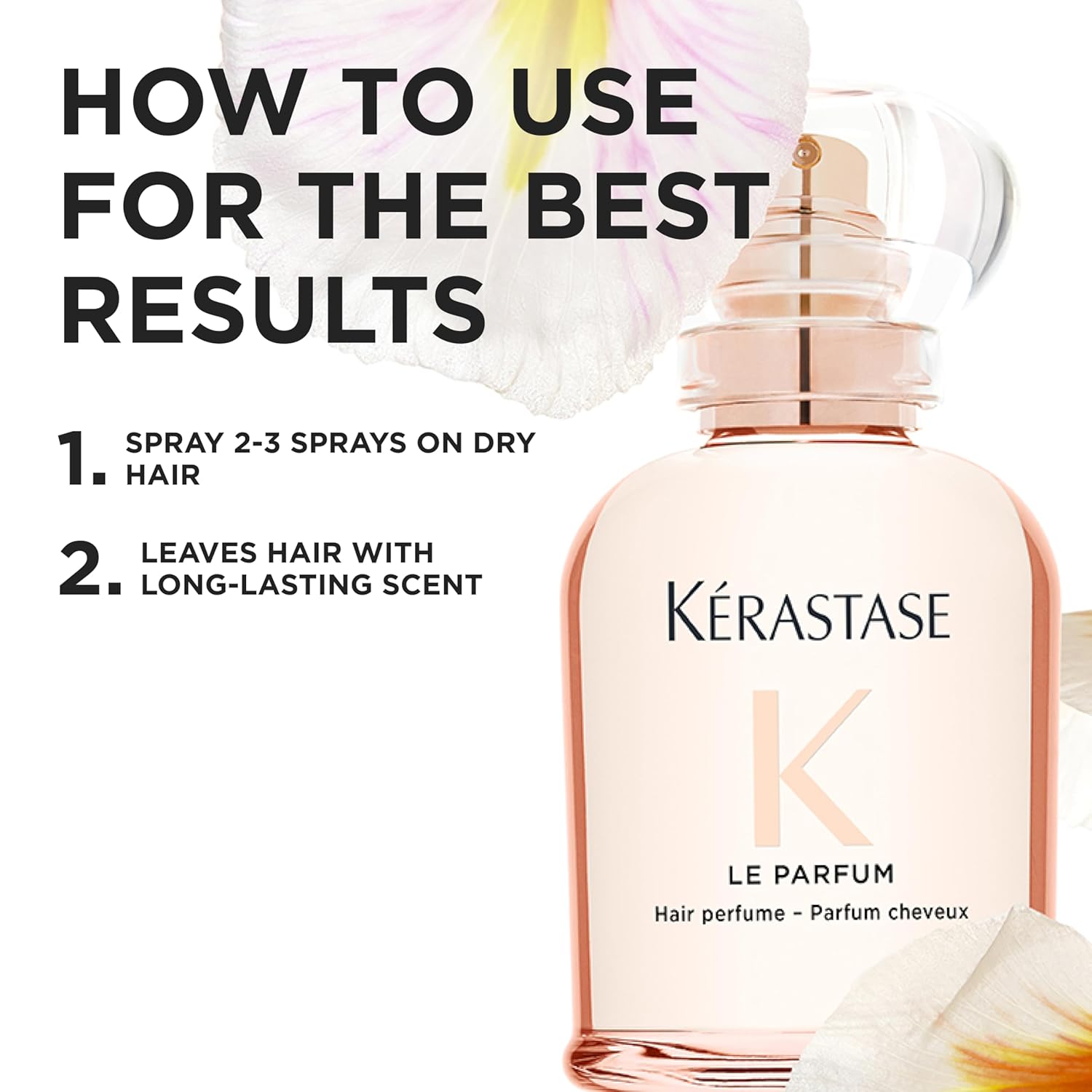 Kérastase Gloss Absolu Le Parfum - Citrus & Floral Scented On-the-Go Hair Perfume, For Softer Hair, with Notes of Bergamot, Lemon, and Vanilla, 1.7 oz