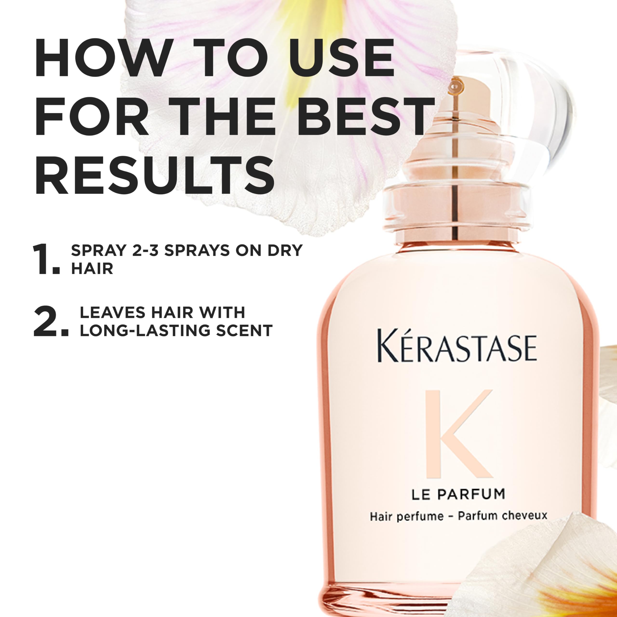 KÉRASTASE Gloss Absolu - Le Parfum - Parfum Cheveux - Cheveux Plus Doux - Tenue Longue Durée - Citron, Bergamote, Bouquet Floral & Thé Vert - Sental - Vanille - Tous Types de Cheveux - 30 ml