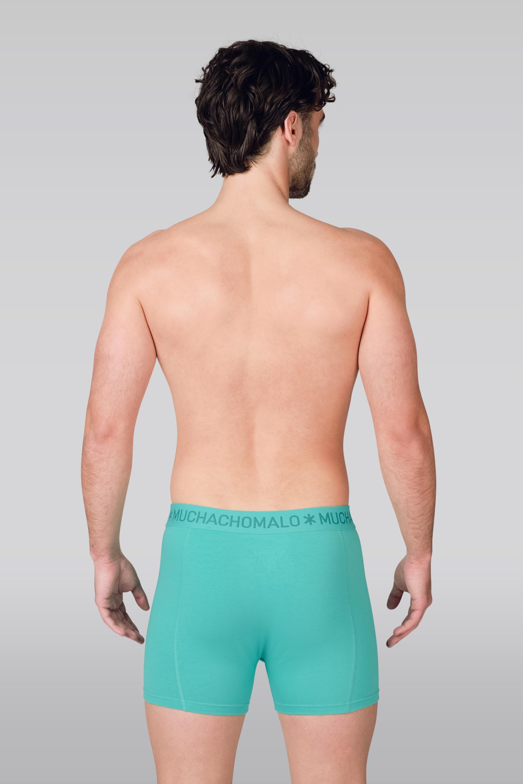 Muchachomalo Boxer da uomo, tinta unita, biancheria intima da uomo, confezione multipla, confezione da 6, boxer Solid con vestibilità classica, con elastico in vita