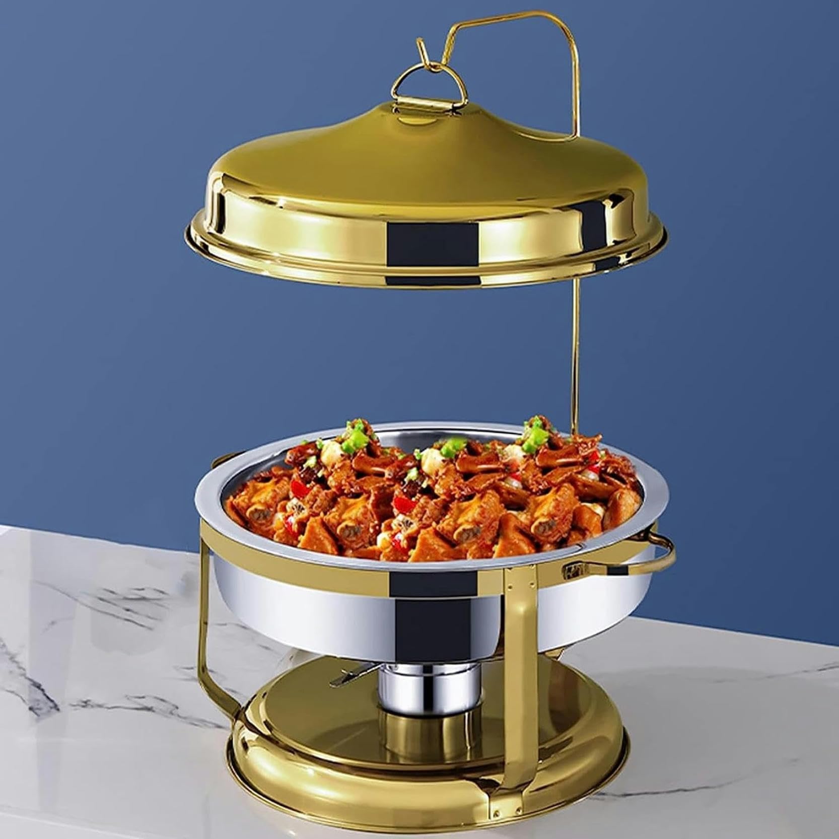 XENITE Scaldavivande per Buffet per Riscaldamento Alimenti - Vassoio per Buffet con Coperchio, Piastra per Il Controllo delle porzioni, scaldavivande per Buffet da Tavolo, scaldavivande per carrell