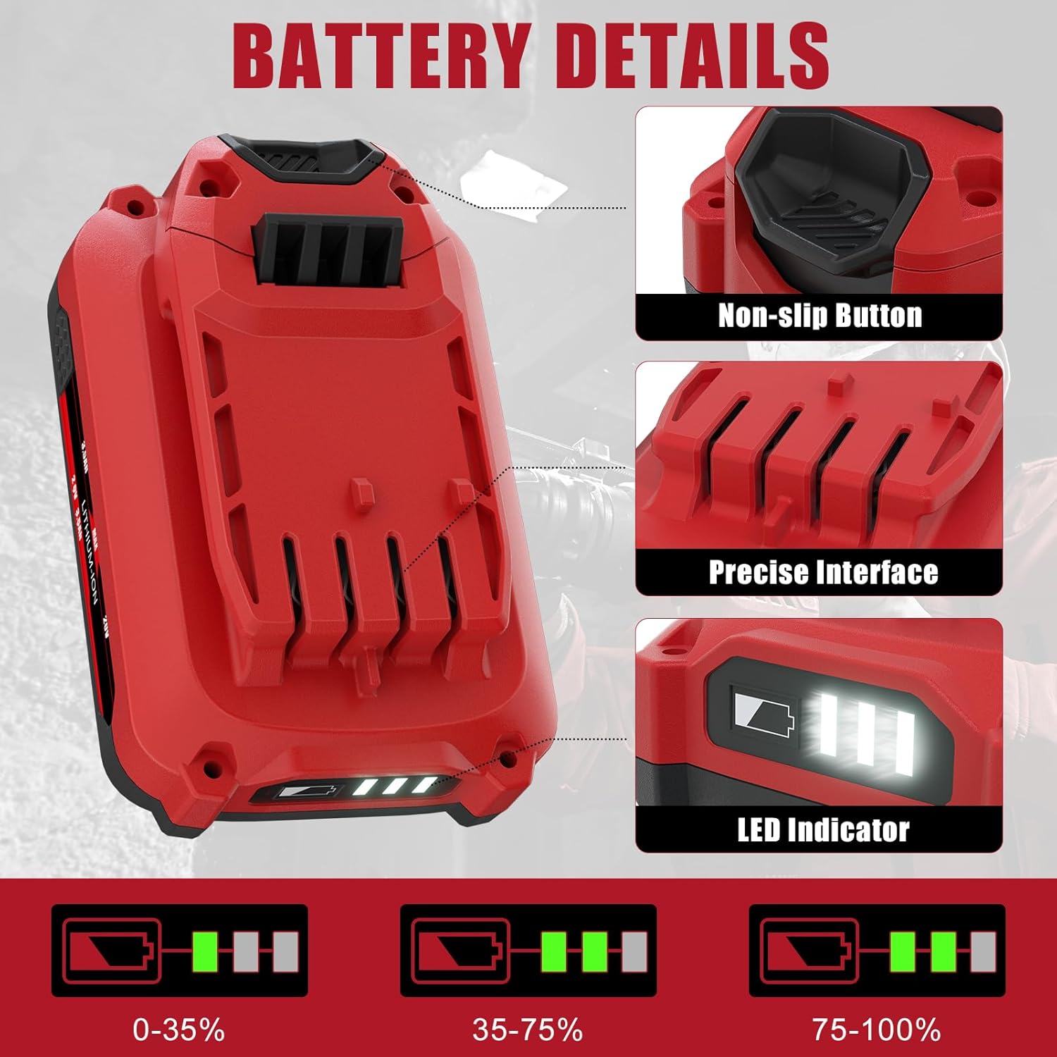 2Pack 3.5Ah Replacement for Craftsman 20V Battery CMCB203 Battery 20 Volt Lithium Compatible with Craftsman V20 CMCB201 CMCB202 CMCB203 CMCB204 CMCB205 CMCB206 Cordless Power Tools