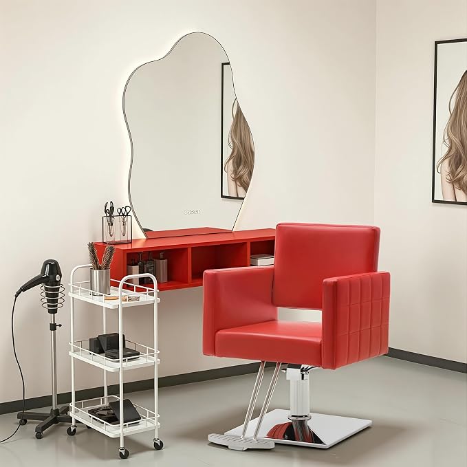 Silla hidráulica de peluquería BarberPub ajustable y giratoria miniatura 2