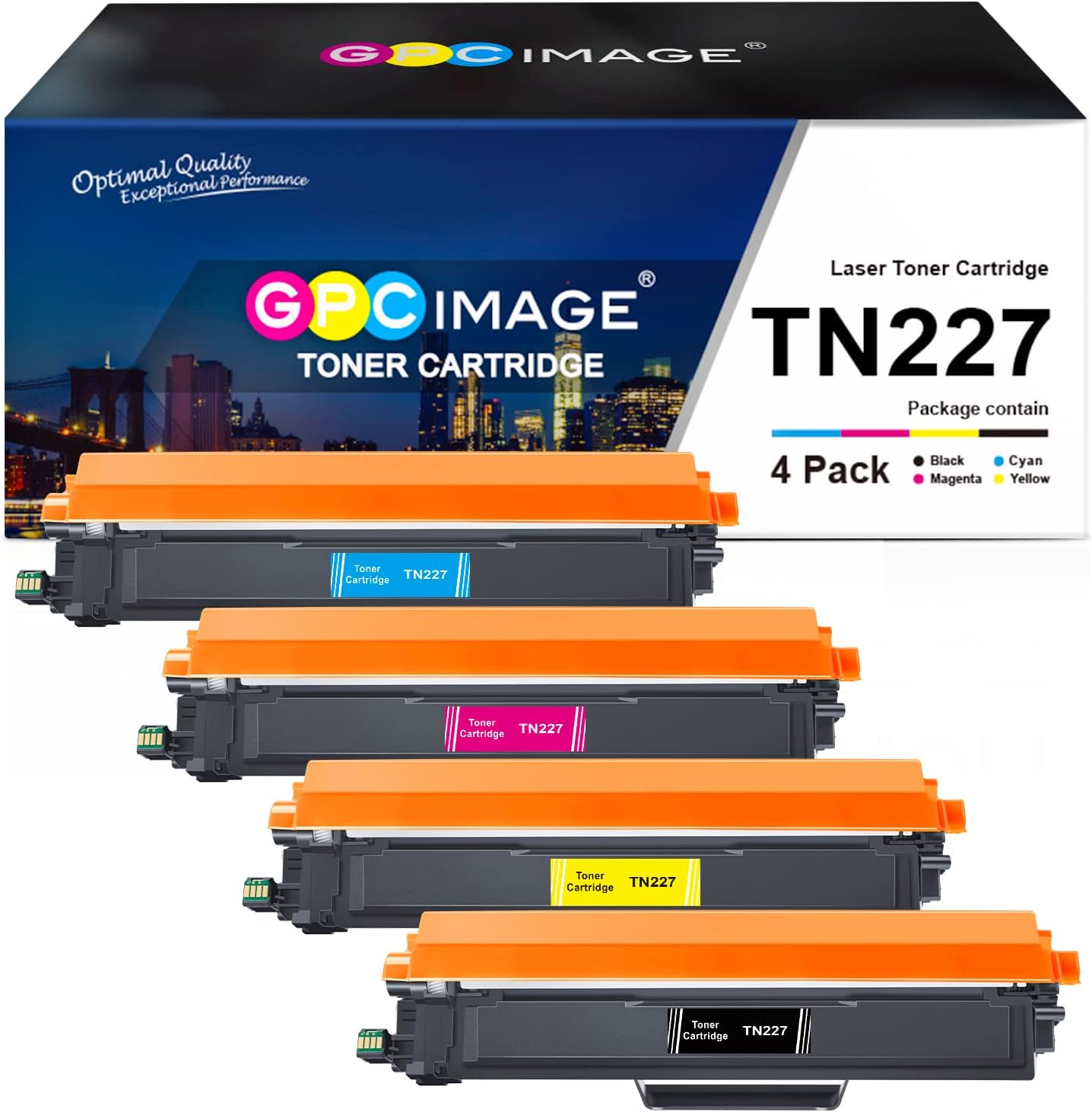 GPC Image TN227 Compatible Toner Cartridge Replacement for Brother TN227 TN-227 TN227BK TN223 Compatible with MFC-L3750CDW HL-L3210CW HL-L3290CDW HL-L3270CDW HL-L3230CDW MFC-L3710CW MFC-L3770CDW