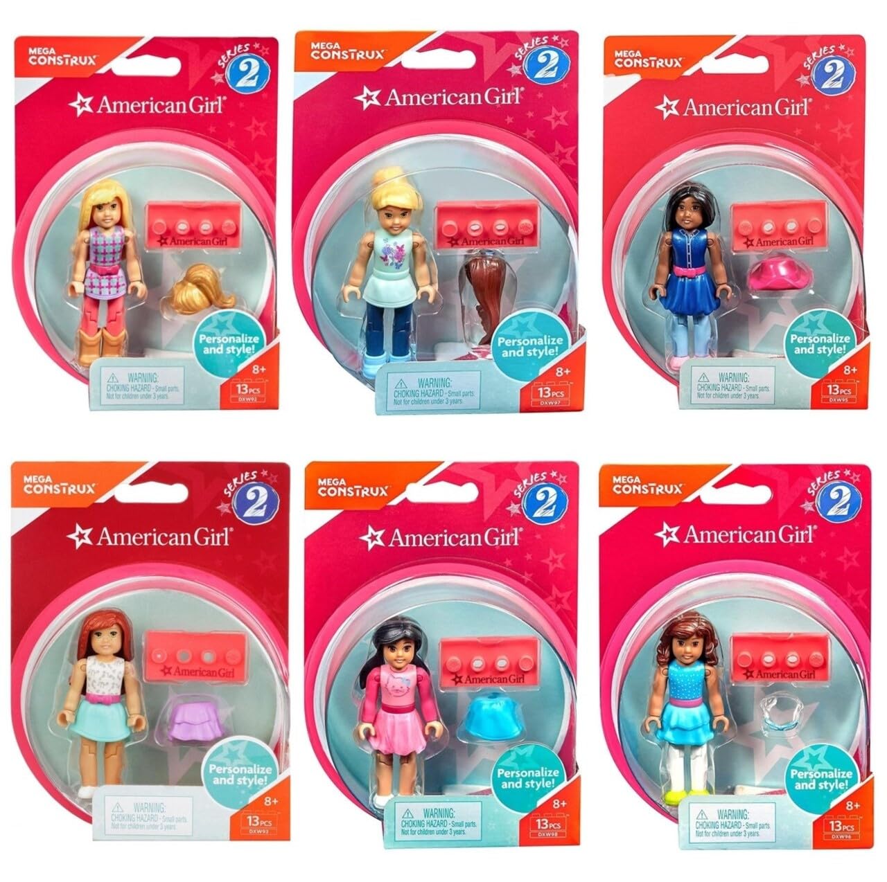 Mega Construx American Girl Series 2 Complete Set of 6 Buildable
