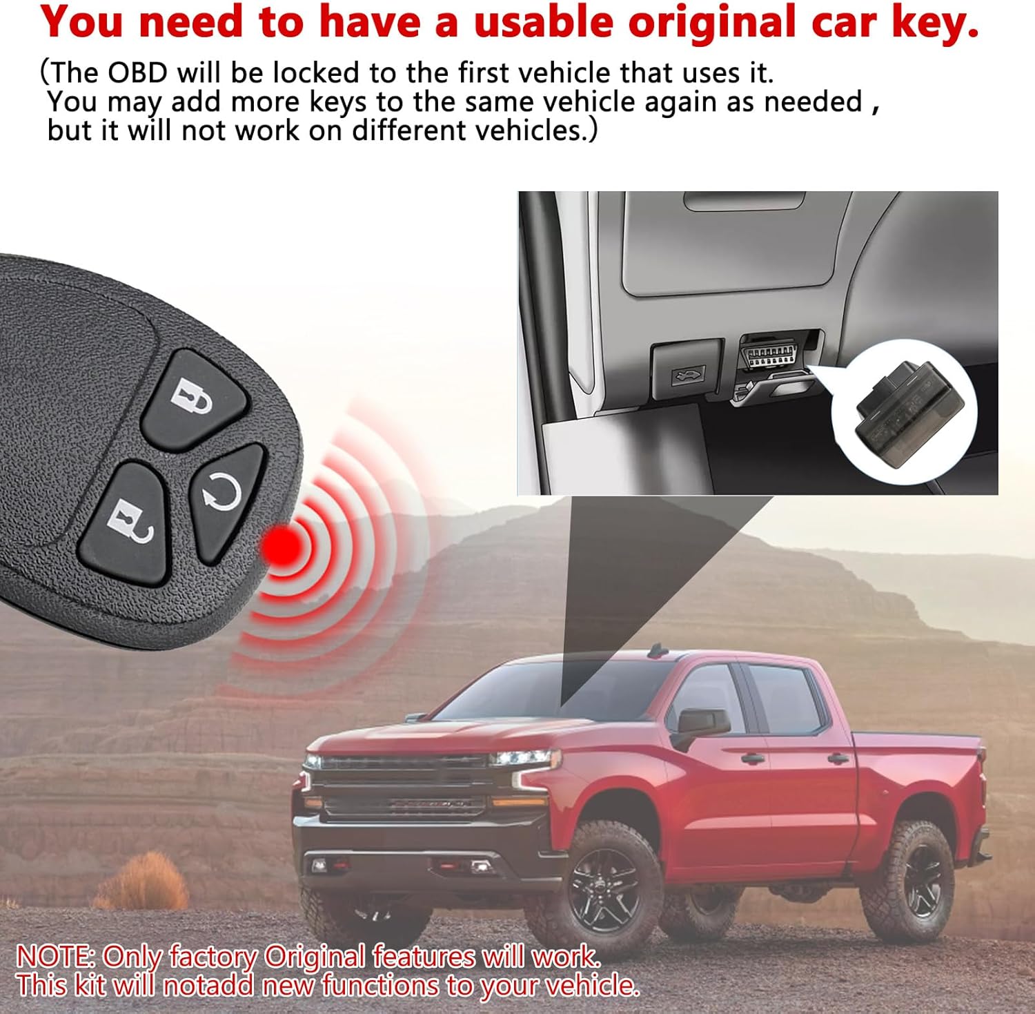 2pcs Key Fob Fit for 2008-2016 Buick Enclave, 2011-2014 Escalade, 2011-2013 Chevrolet Avalanche, 2012 Chevrolet Captiva Sport, 2011-2012 Chevrolet Express 3500 4500, Chevrolet Silverado