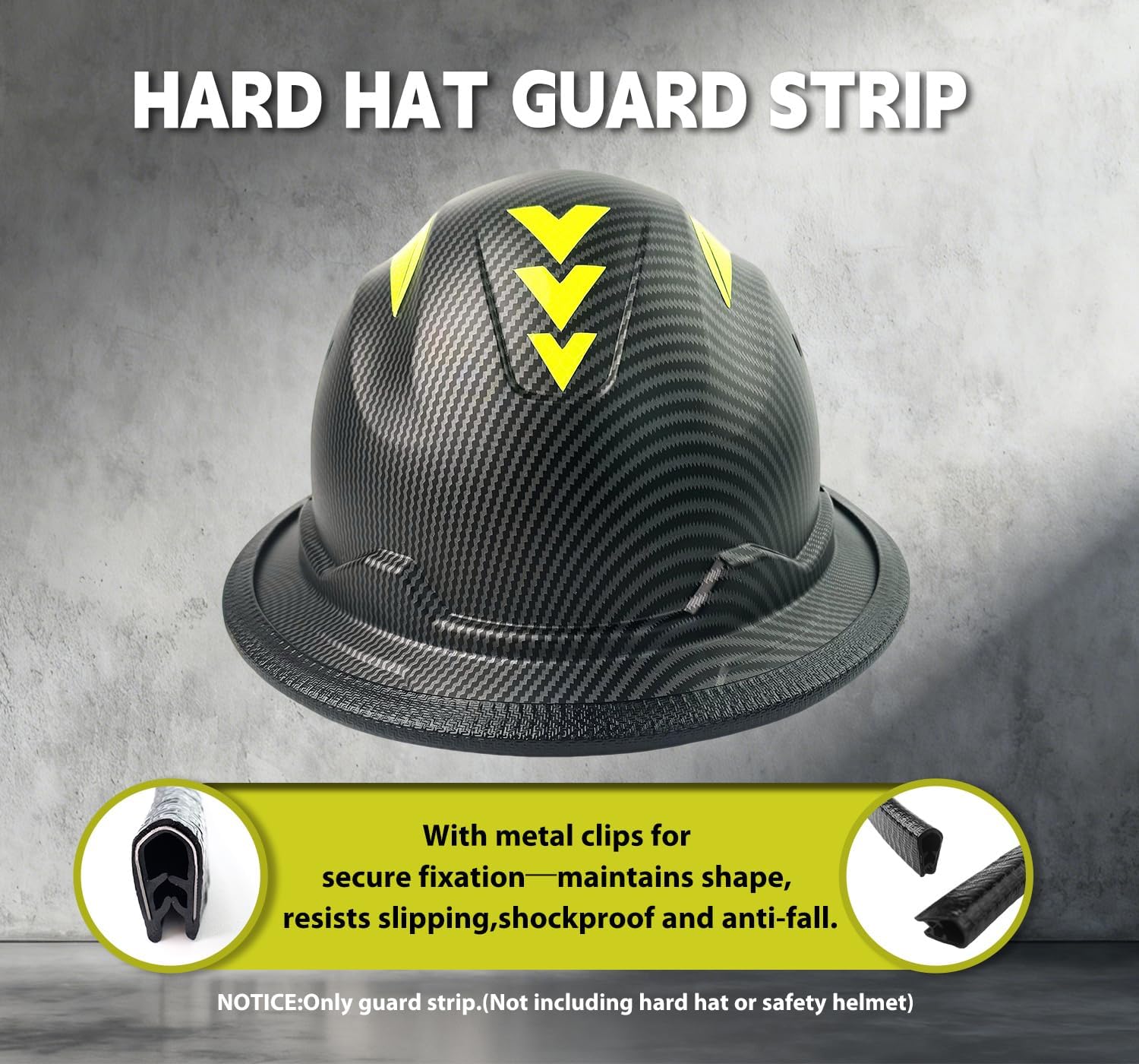 Full Brim Hard Hat Edge Protection Strip Guard Strip 36.6in Hard Hat Accessories for Hat Protection Not Including Hardhat