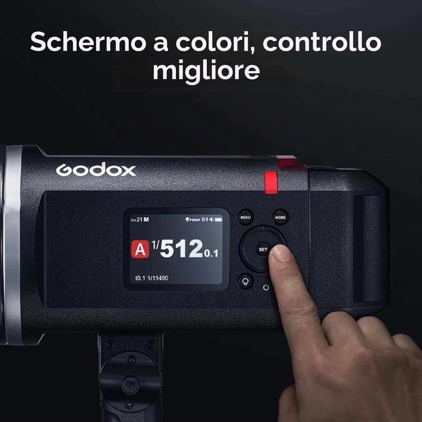 Godox AD600BM II AD600BMII Flash Esterno Manuale HSS, 500 Scarichi a Piena Potenza, Lampada LED di Modellazione 40W, Pannelli LED a Codice Colore, Batteria al Litio 8940mAh, Attacco Bowens-Mount