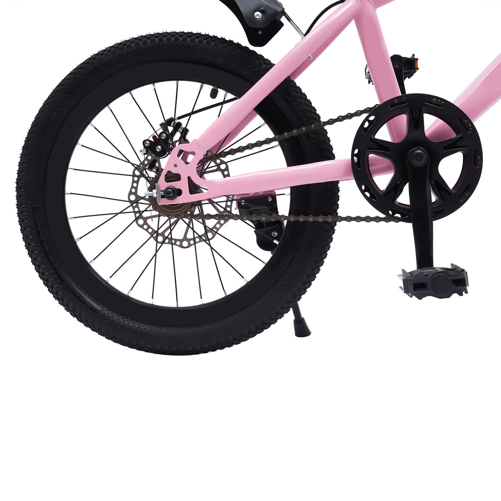 Bicicletta per bambini, 18 pollici, Mountain Bike Rosa per Bambini, Sedile Regolabile