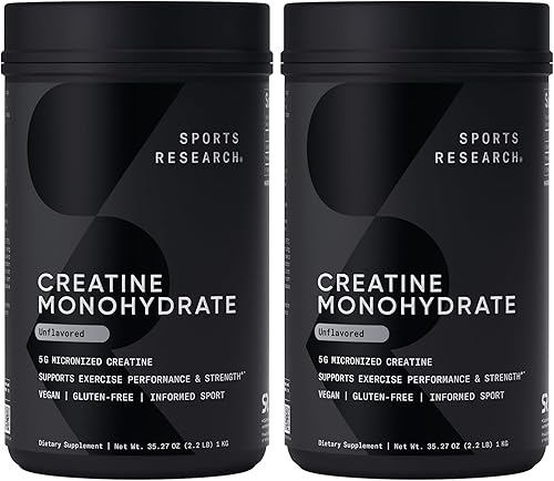 Miniatura 10 de Sports Research® Cápsulas de Monohidrato de Creatina - Apoya la recuperación de entrenamiento, ganancia de músculo magro, rendimiento y fuerza* -