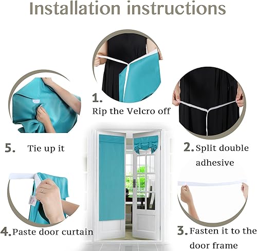 Vista 54 de Flamingo P Tricia - Cortinas opacas para puerta con ventana (26 x 68 pulgadas)