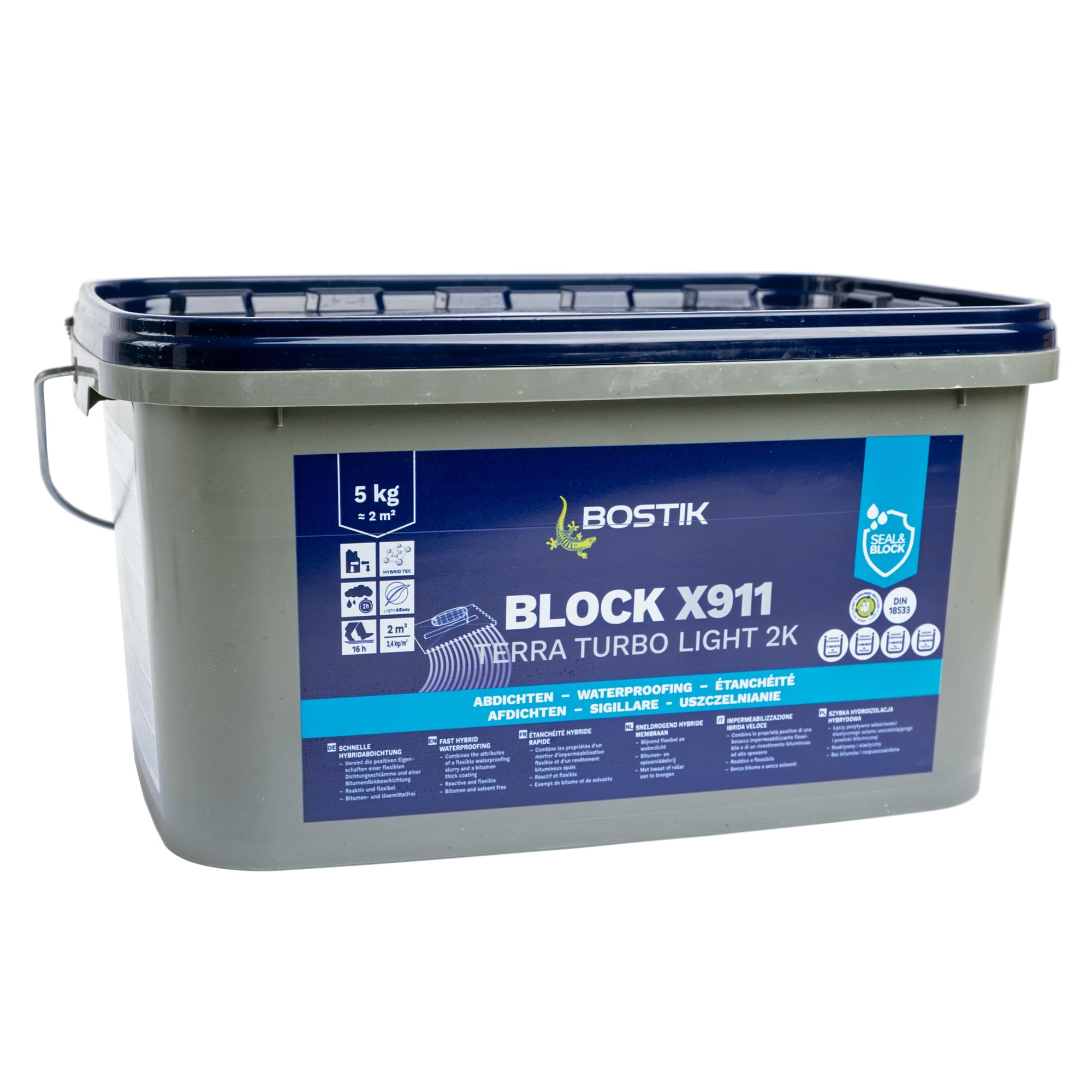 Dichtschlämme Bauwerksabdichtung Abdichtung Bostik-Block-X911 TURBOTEC 2K