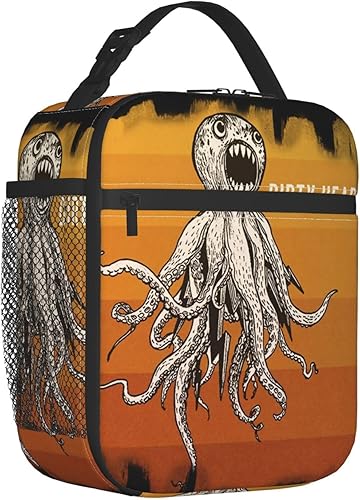 Miniatura 8 de Dirty Rock Band Heads Bolsa de almuerzo reutilizable para adultos lonchera aislada para hombres y mujeres, bolsa de mano con hebilla y asa correa