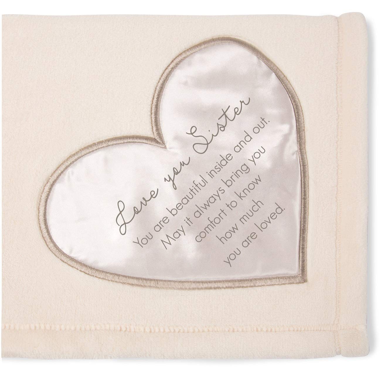 Pavilion Gift Company 19504 Comfort Love You Sister Thick Warm 320 GSM Royal Plush Throw Blanket, Multicolor, Full