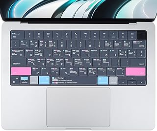 macOS Shortcuts Keyboard Cover for MacBook Air 15 inch M2 A2941, MacBook Pro 14 inch A2779 A2442 M2 M1 Chip, MacBook Air 13.6 inch M2 A2681, MacBook Pro 16 inch A2780 A2485 M2 M1 Chip, Pink Blue
