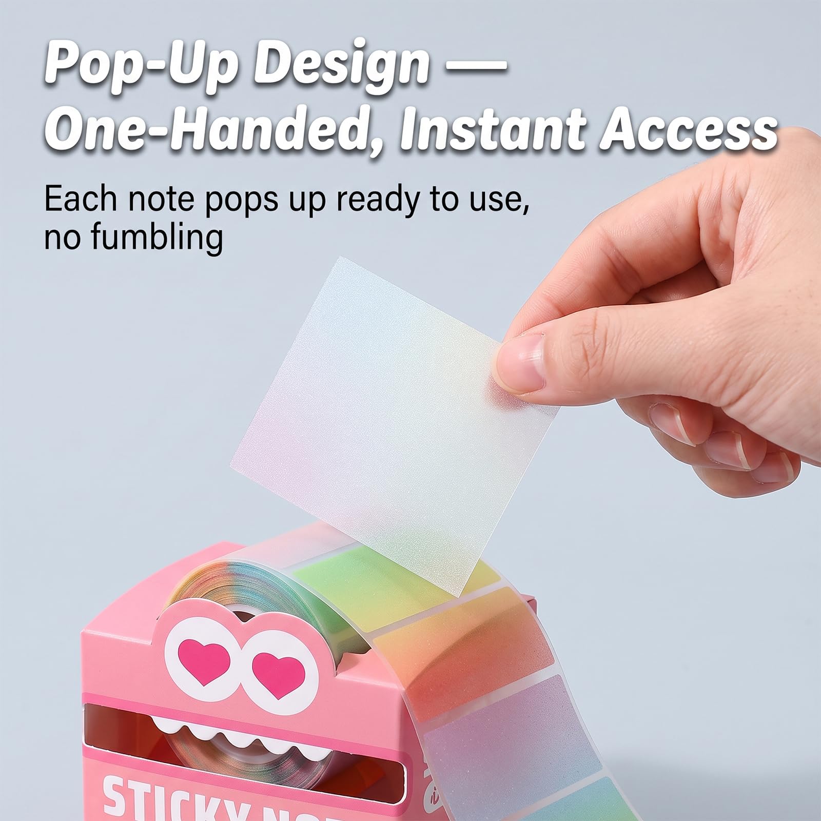 Glitter Sticky Notes in Box Dispenser with Cartoon Pattern (108 Sheets-6 set-a)