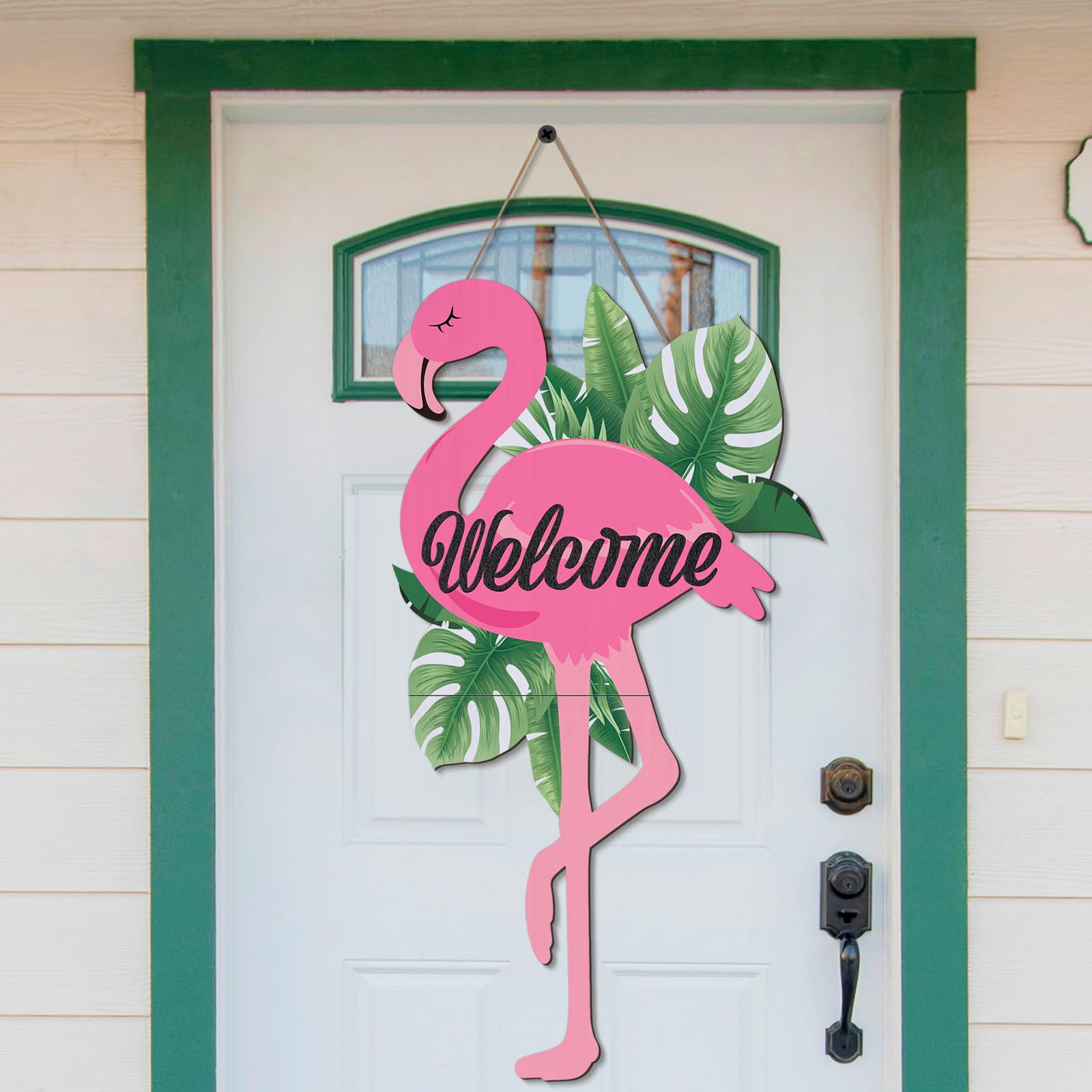 Amazon.com: Menkxi 27.5 Inch Tall Flamingo Welcome Door Sign
