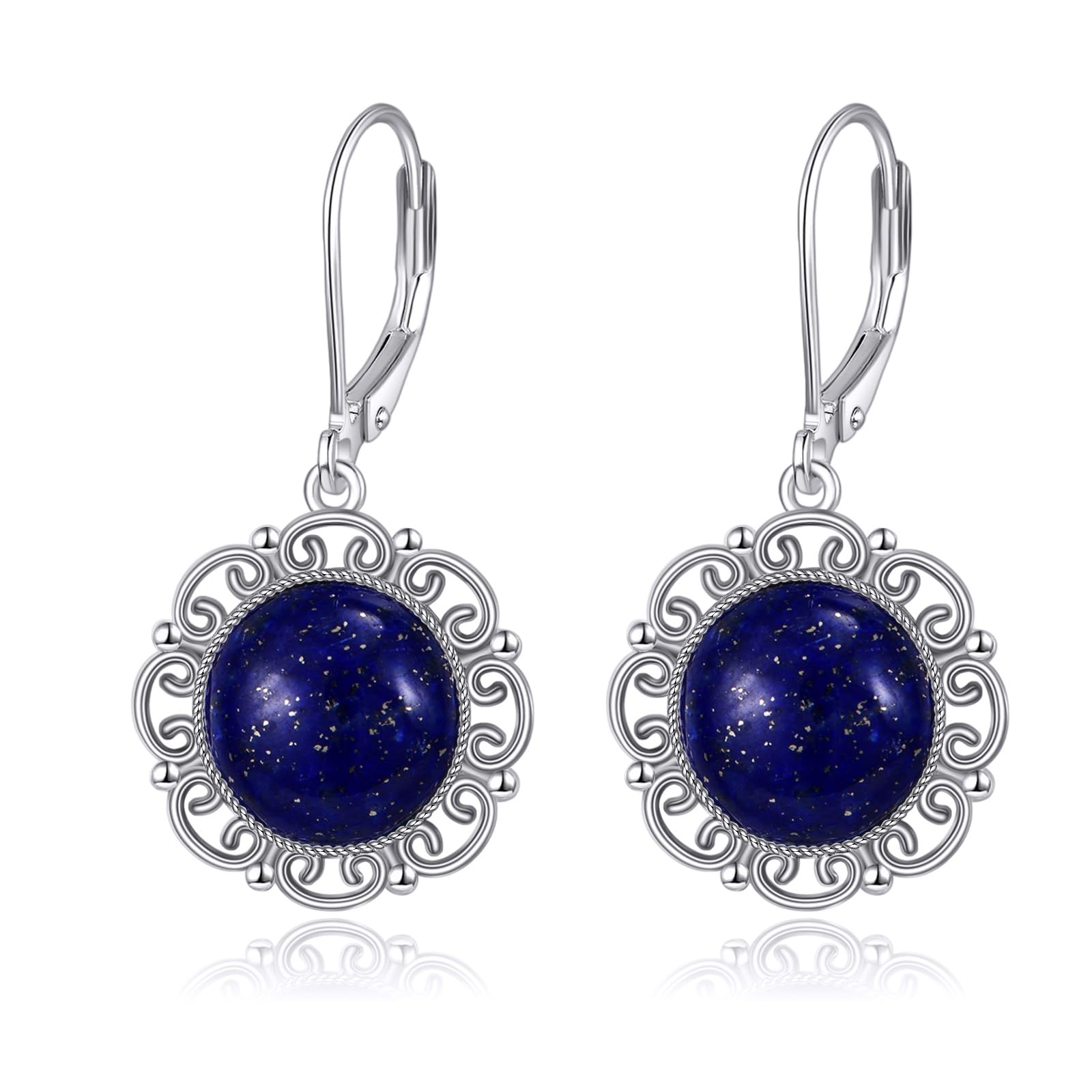 Lapis lazuli oorbellen Mahala - Oorbellen met blauwe edelsteen