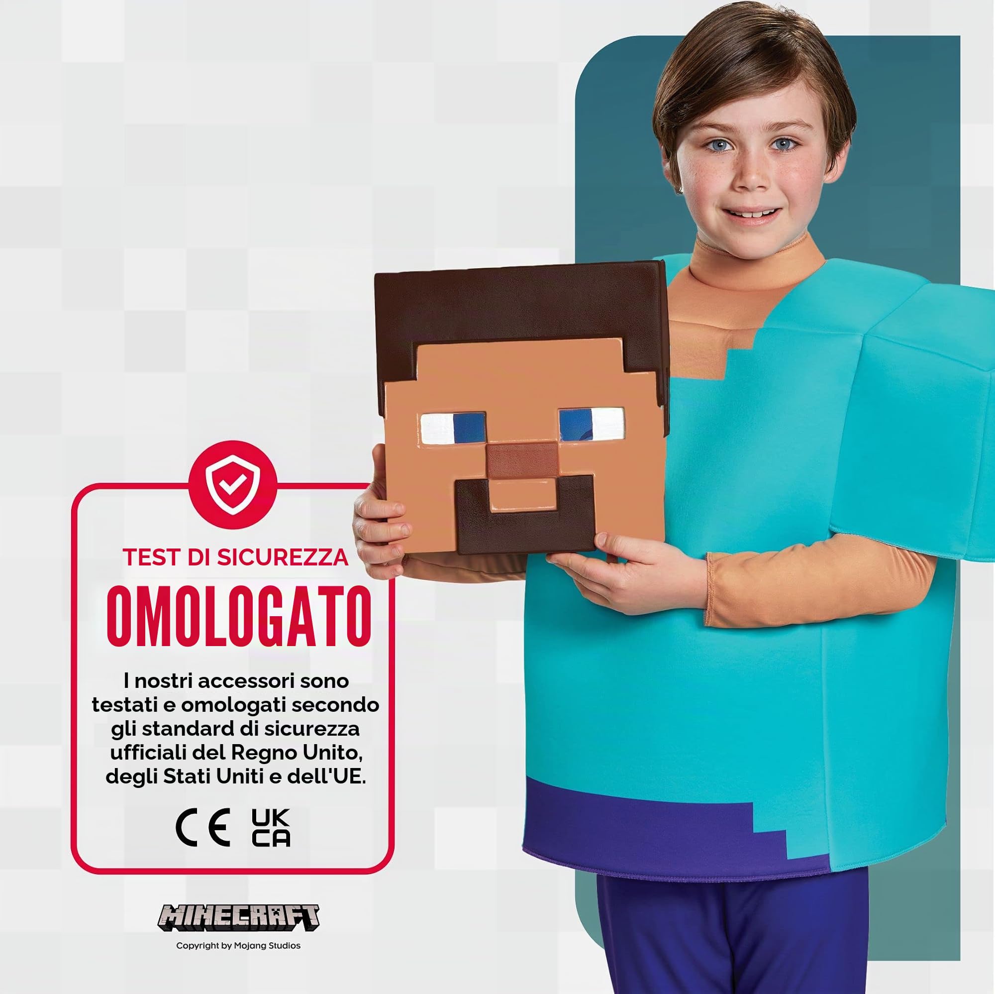 Bambini Deluxe Minecraft Steve Videogioco Costume - M