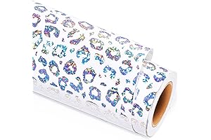 Cheetah Fever: GIRAFFVINYL Holographic Clear Leopard Vinyl Permanent Adhesive