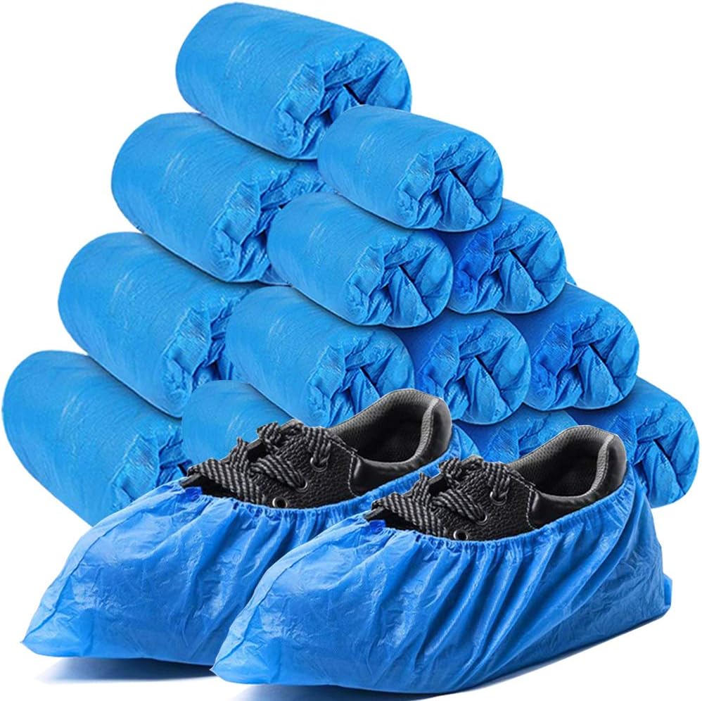Shoe Covers Disposable,200Pack（100Pairs）Boot Covers Waterproof Non-Slip One Size Fits Most for Rain,Indoor,Women,Men and More