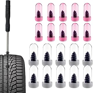 タイヤ修理用スクリューインゴムプラグ,ダブルサイズパンク修理キット - 車両タイヤ修理用ゴム釘 - オートバイ、セダン、トラック、ミニバン、初心者、プロ、ドライバー対応
