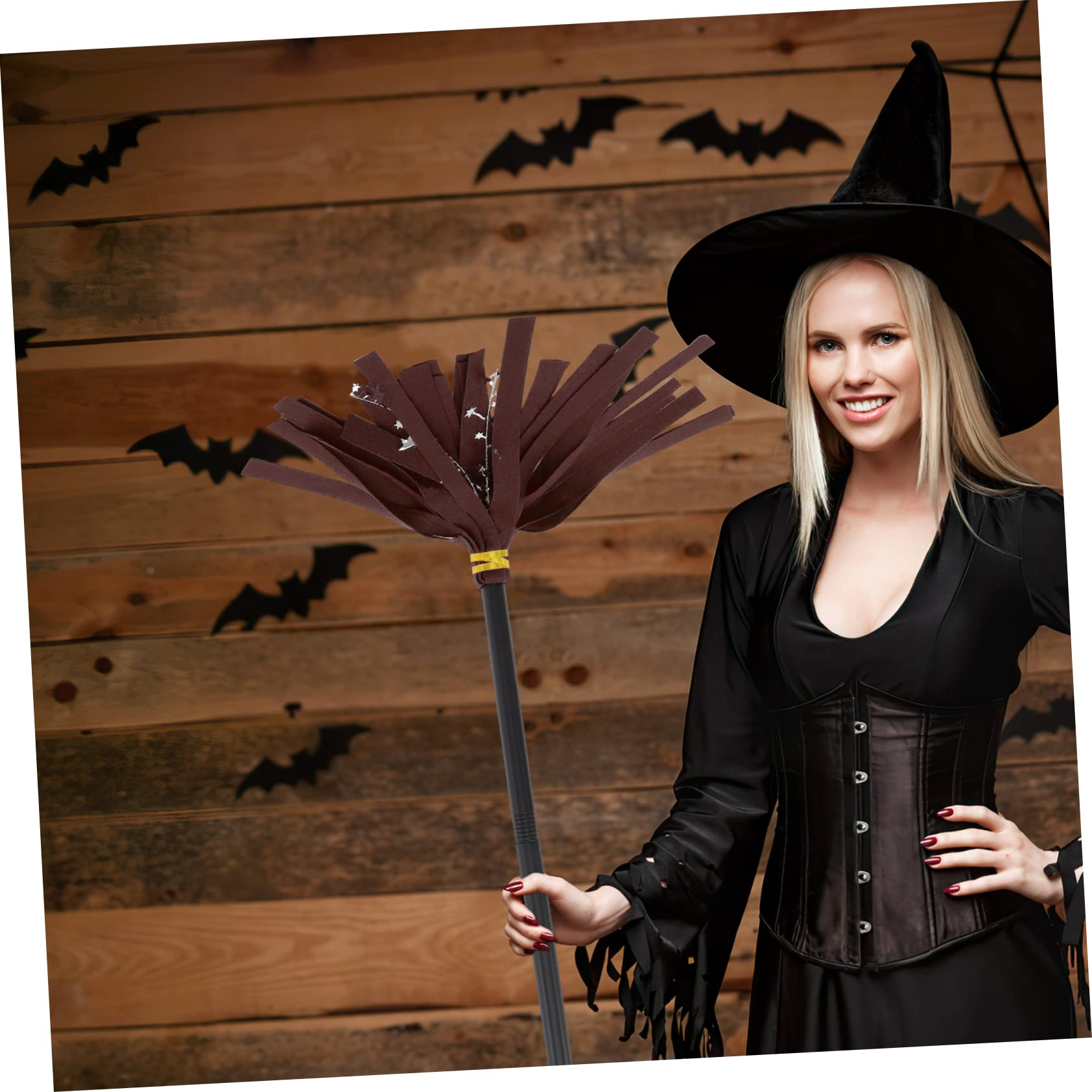 Scopa da strega di Halloween in plastica per feste in