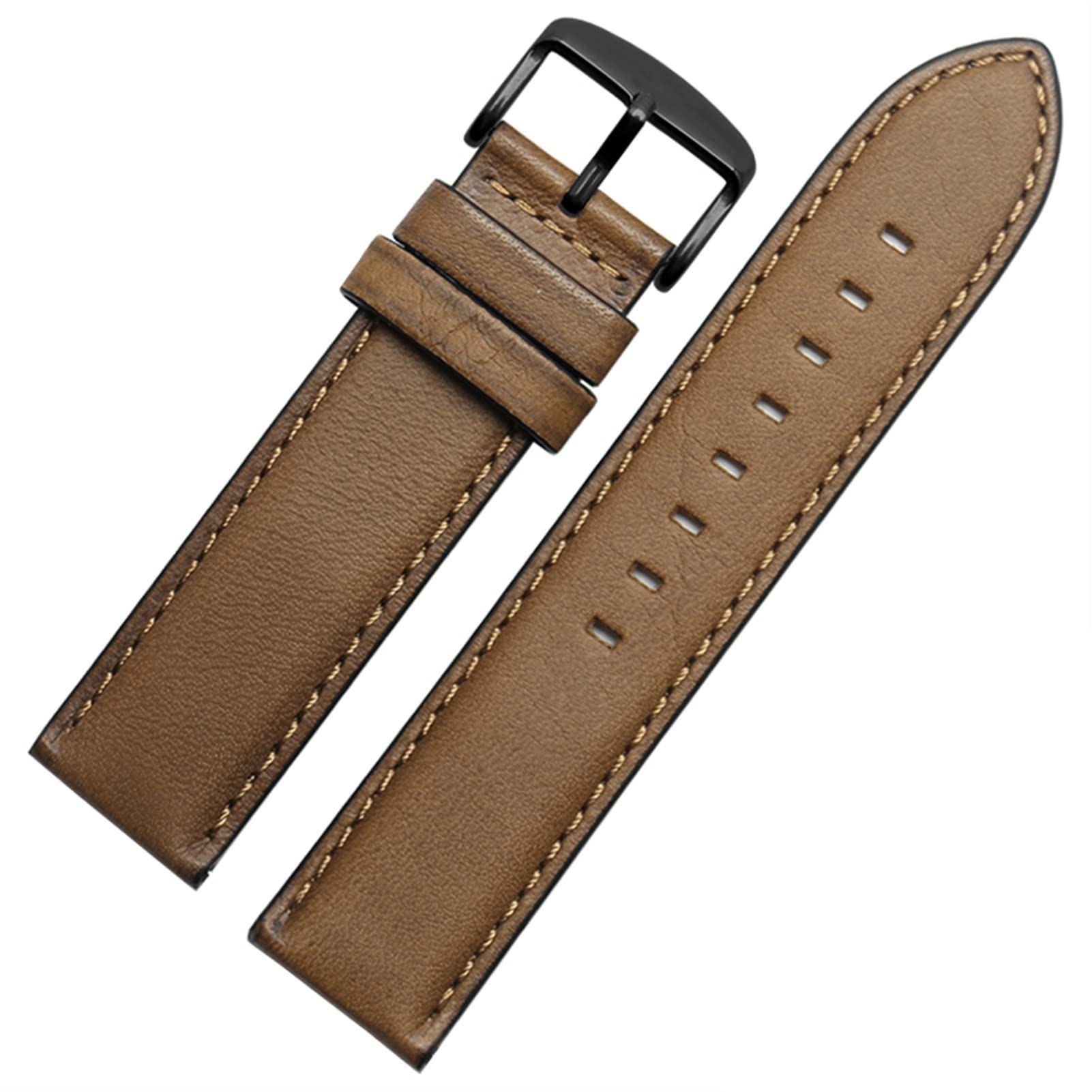Per Huawei orologio GT cinturino in vera pelle cinturino per Hamilton braccialetto 20mm 22mm con perni a sgancio rapido, 20mm, agata