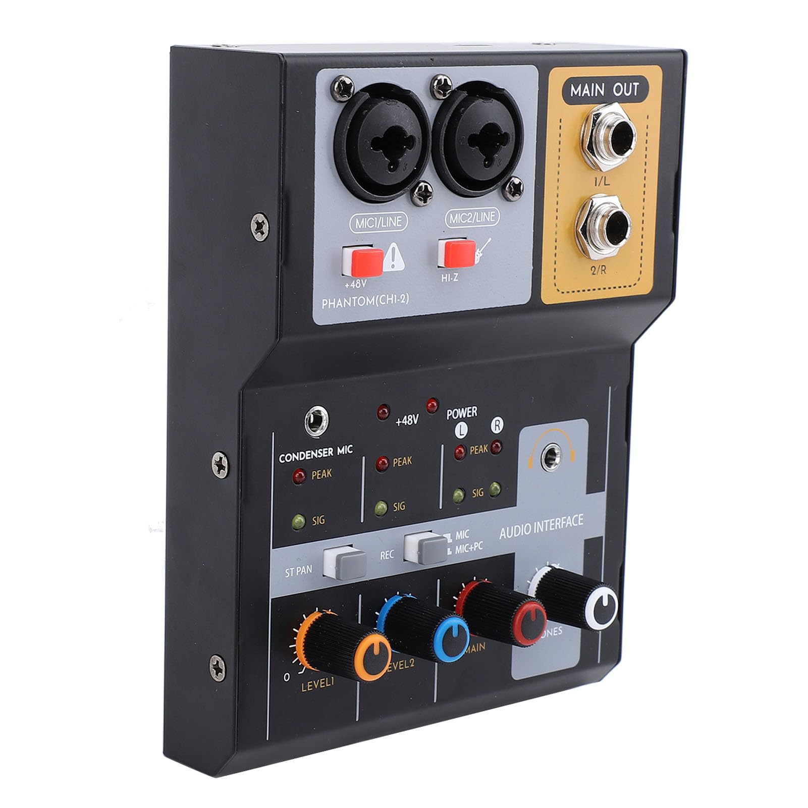 Console sono-sonne professionnelle 2 canaux enregistrant le système de console de mélangeur entièrement compatible de transmission sans fil avec USB Bluetooth pour PC en direct
