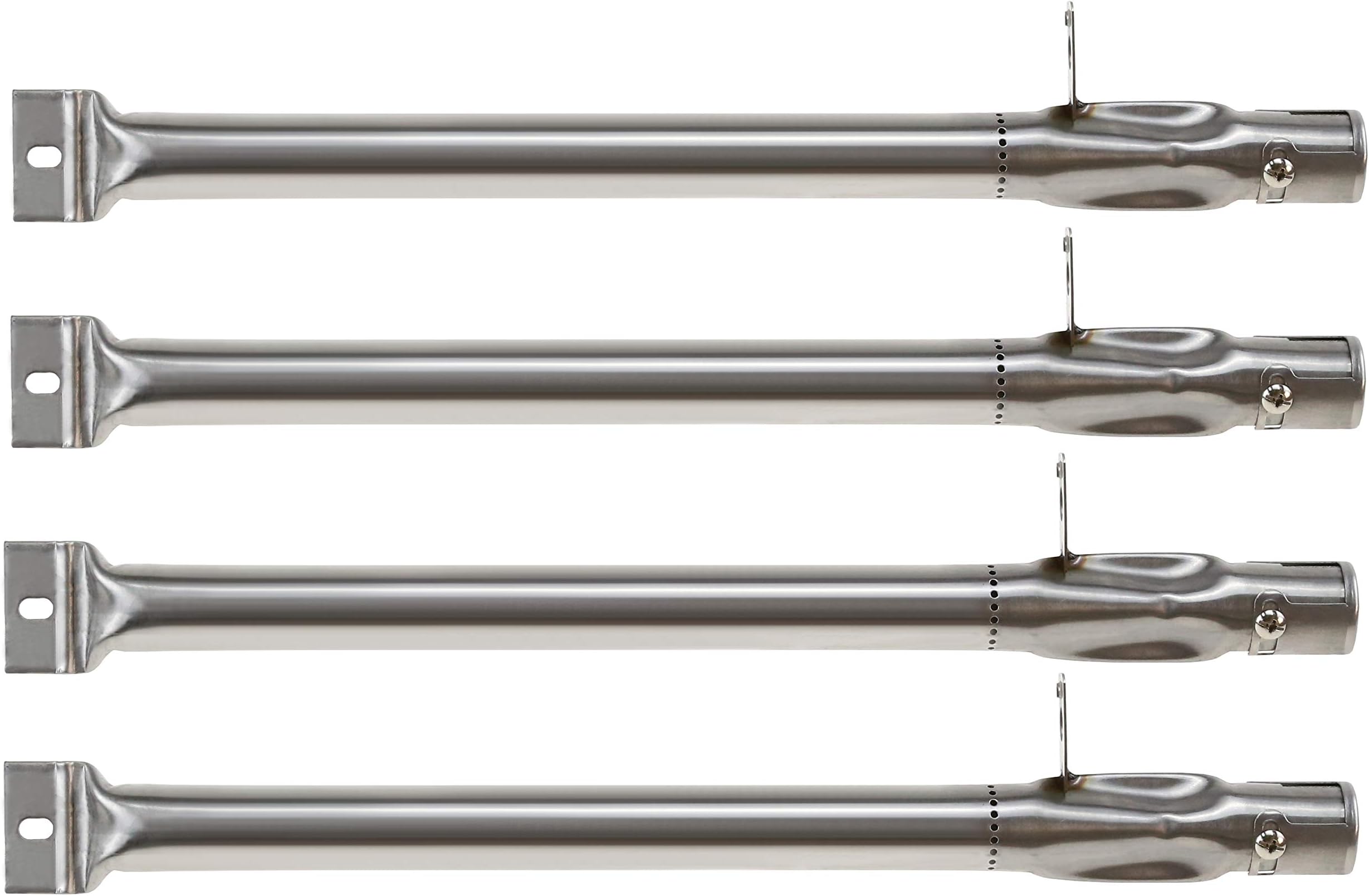 GFTIME Universal 39CM BBQ Replacement Straight Stainless Steel Pipe Tube Burner for Kenmore 119.162310, 119.162300, Bbq-pro BQ05041-28, BQ51009, K Mart, Members Mark, Outdoor Gourmet Gas Grill, 4pack