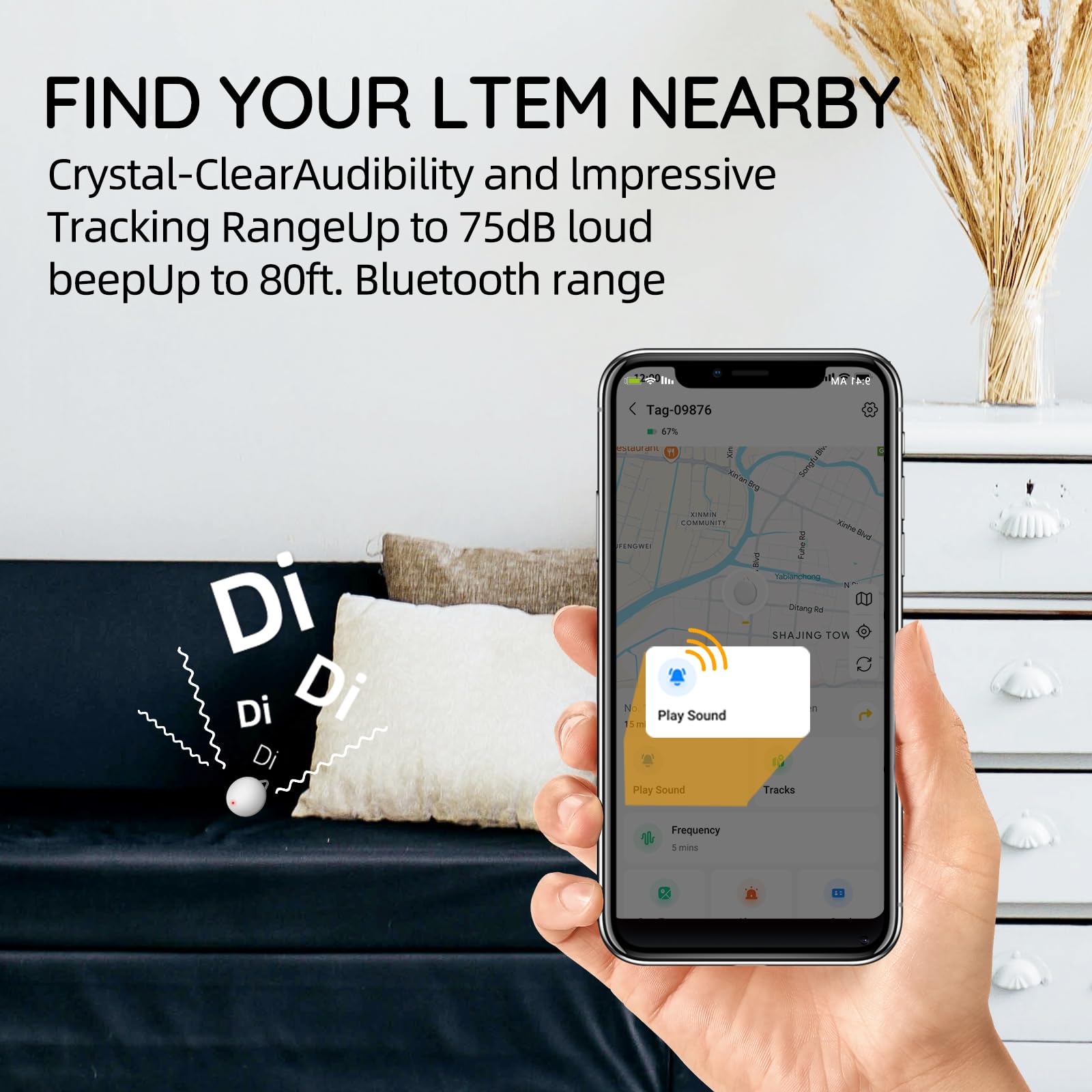LNCOON Rastreador GPS Mini para Vehículos sin Suscripción Localizador de Coches sin Cuota Mensual Dispositivo Oculto con Aplicación Reproducción de Seguimiento Frecuencia de Posicionamiento Cada 5Mins