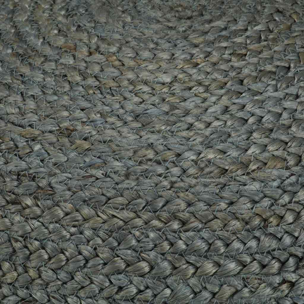 Hothingwell Ręcznie robiona jutowa pufa oliwkowa 45 x 30 cm podnóżek
