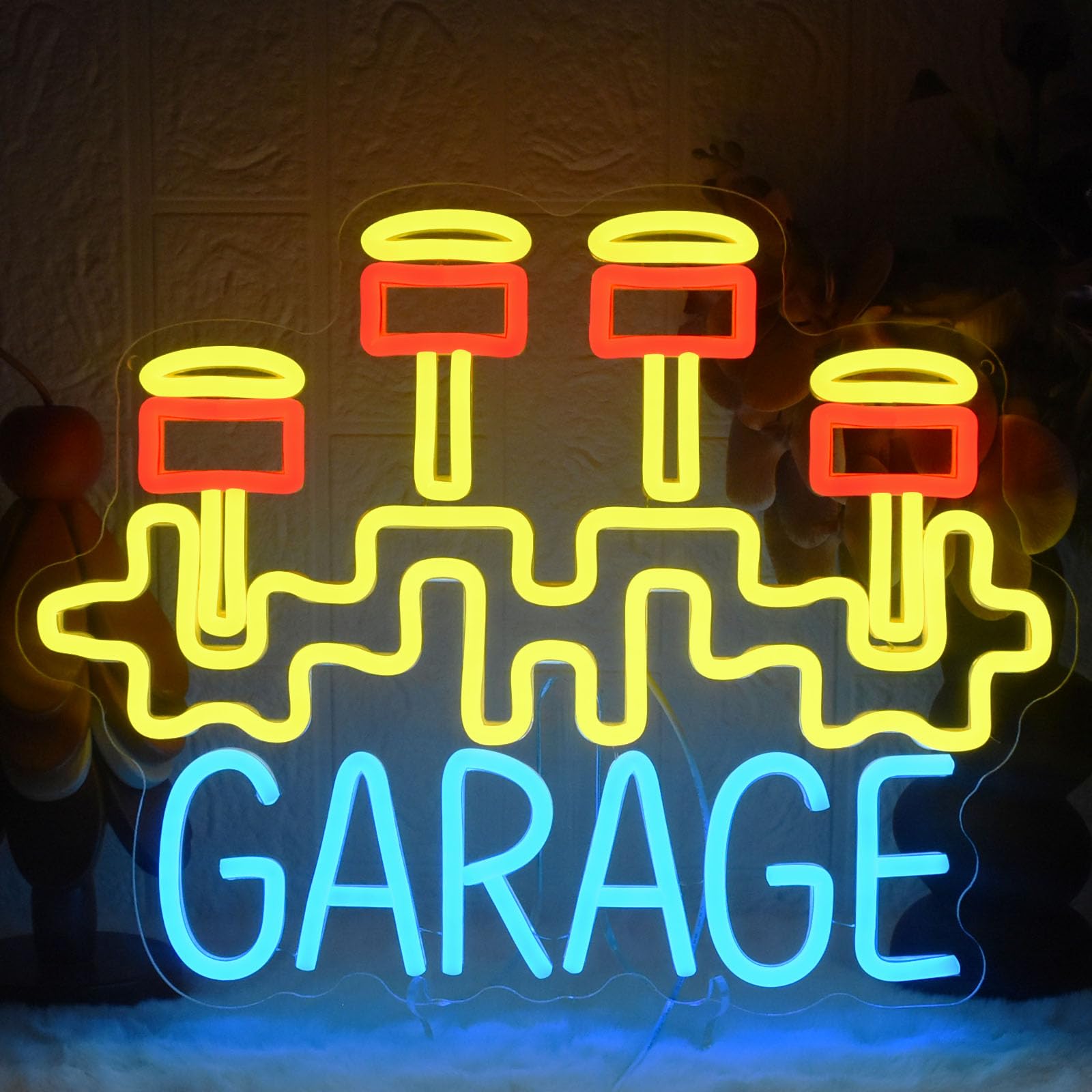 Neonowy szyld garażowy, kolorowe światło neonowe LED, neonowe światło, USB, do dekoracji, garażu, naprawy samochodu, prezent dla miłośników samochodów