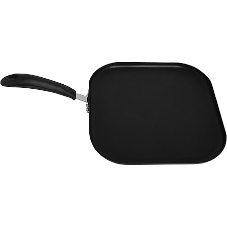 IMUSA USA 11" Nonstick Gourmet Square Griddle, Black