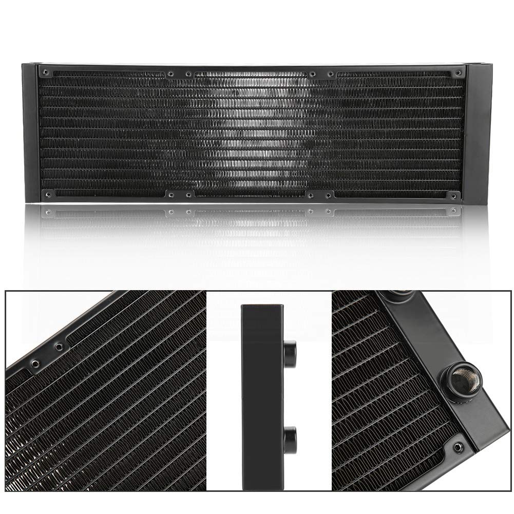 12 Tubes Échangeur de Chaleur pour Ordinateur G1 4 Fils Séparateur D'eau Tube de Refroidisseur D'eau pour Pc 120mm 120mm Radiateur Pc Radiateur Large compatibilité Le (360mm)