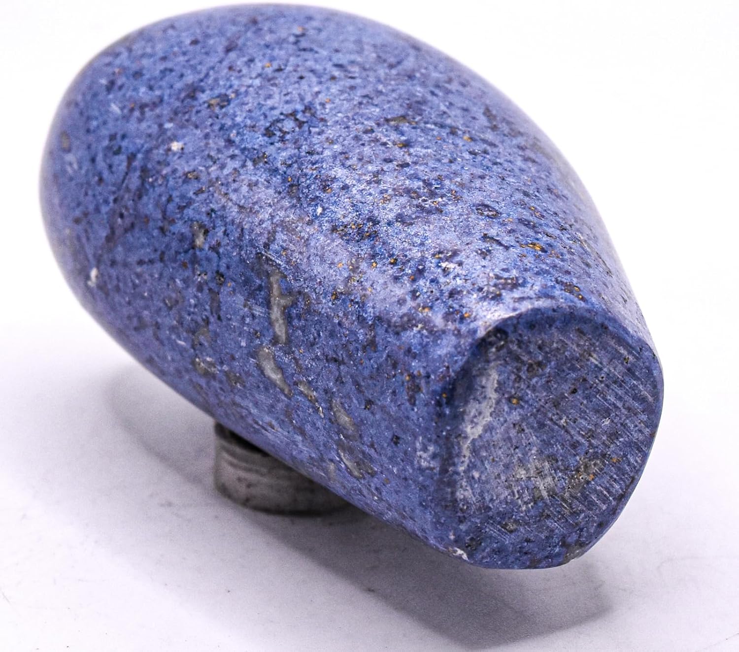 3.3" 255g Rich Blue Dumoritierite w/Quartz Inclusions Freeform Polished Natural Orbicular Orbs Gemstone Crystal Mineral Specimen - Peru