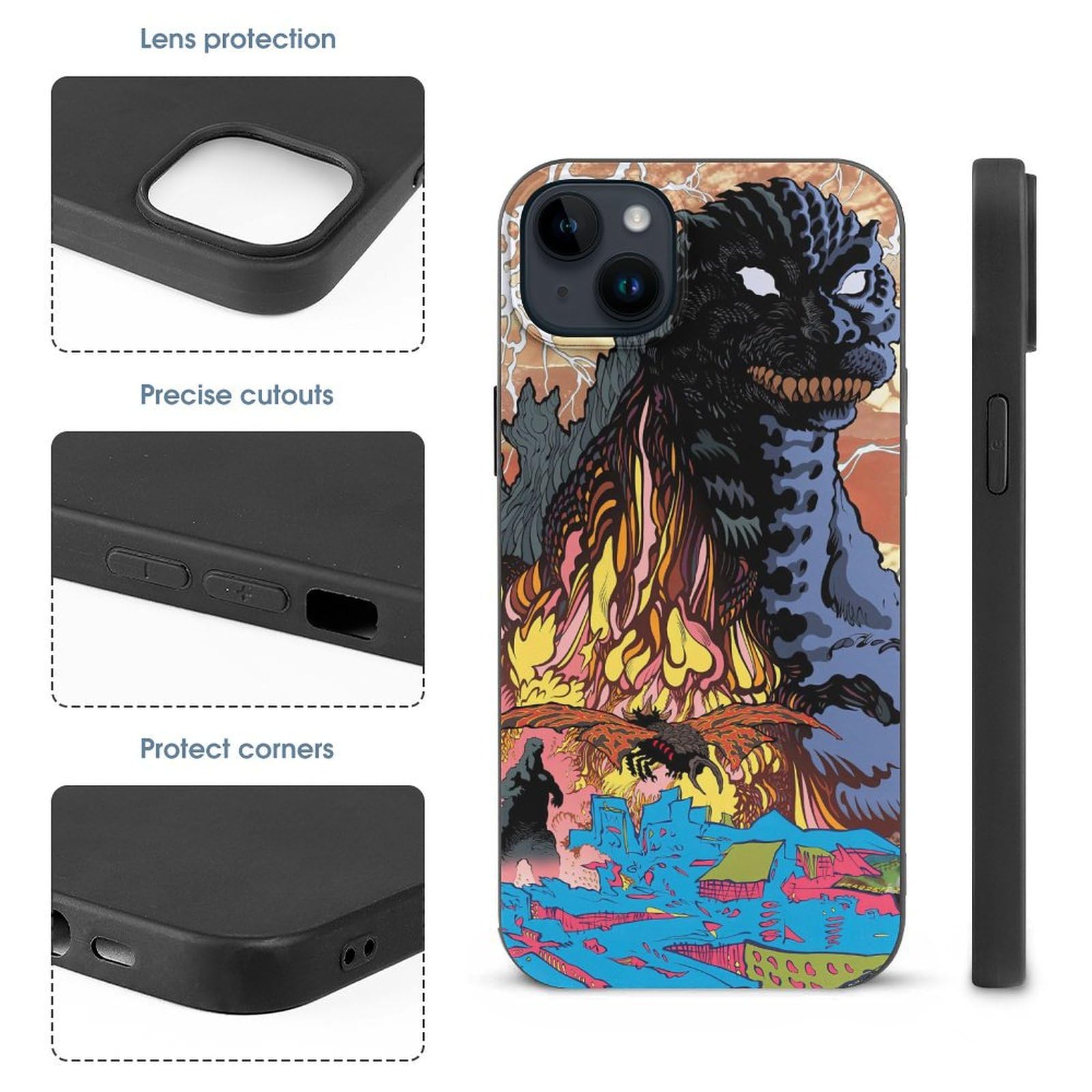 Amazon.co.jp: iPhone14 Plus ケース ゴジラ 怪獣王 iPhone14 ケース 