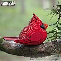 Vista 7 de EUGY 068 Cardinal - Rompecabezas de papel 3D ecológico [nuevo sello]
