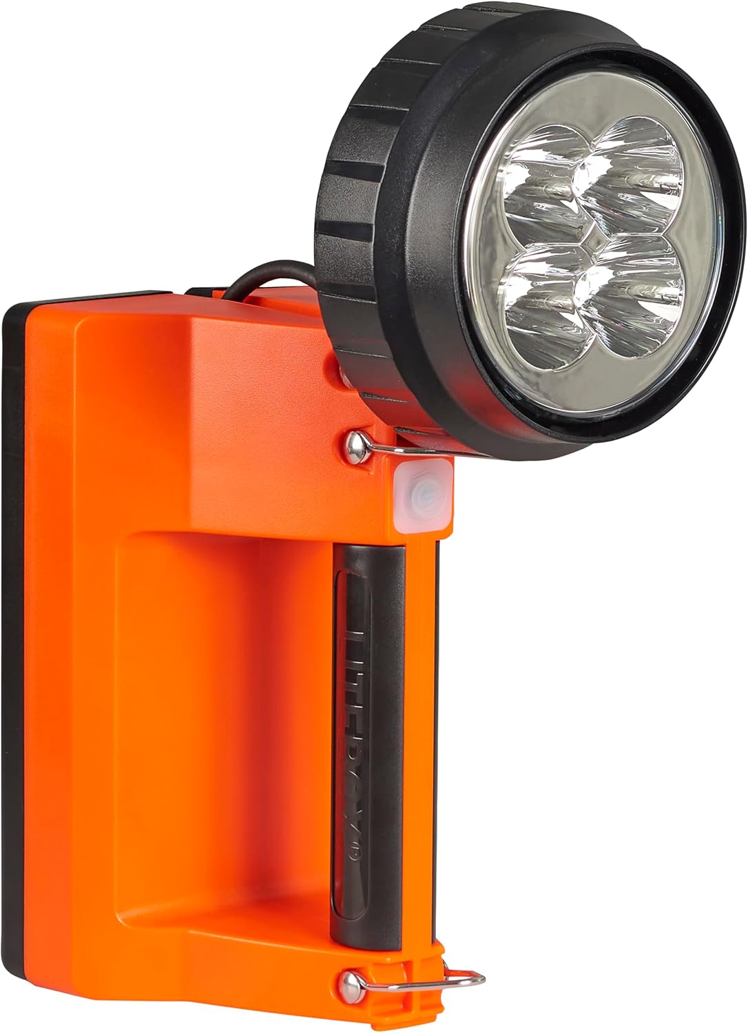 Streamlight 45851 E-Spot LiteBox 1500-Lumen 110000 Candela Rechargeable Spot Beam Lantern with AC/DC Charging, Heavy Duty Shoulder Strap, and Mounting Rack, Orange