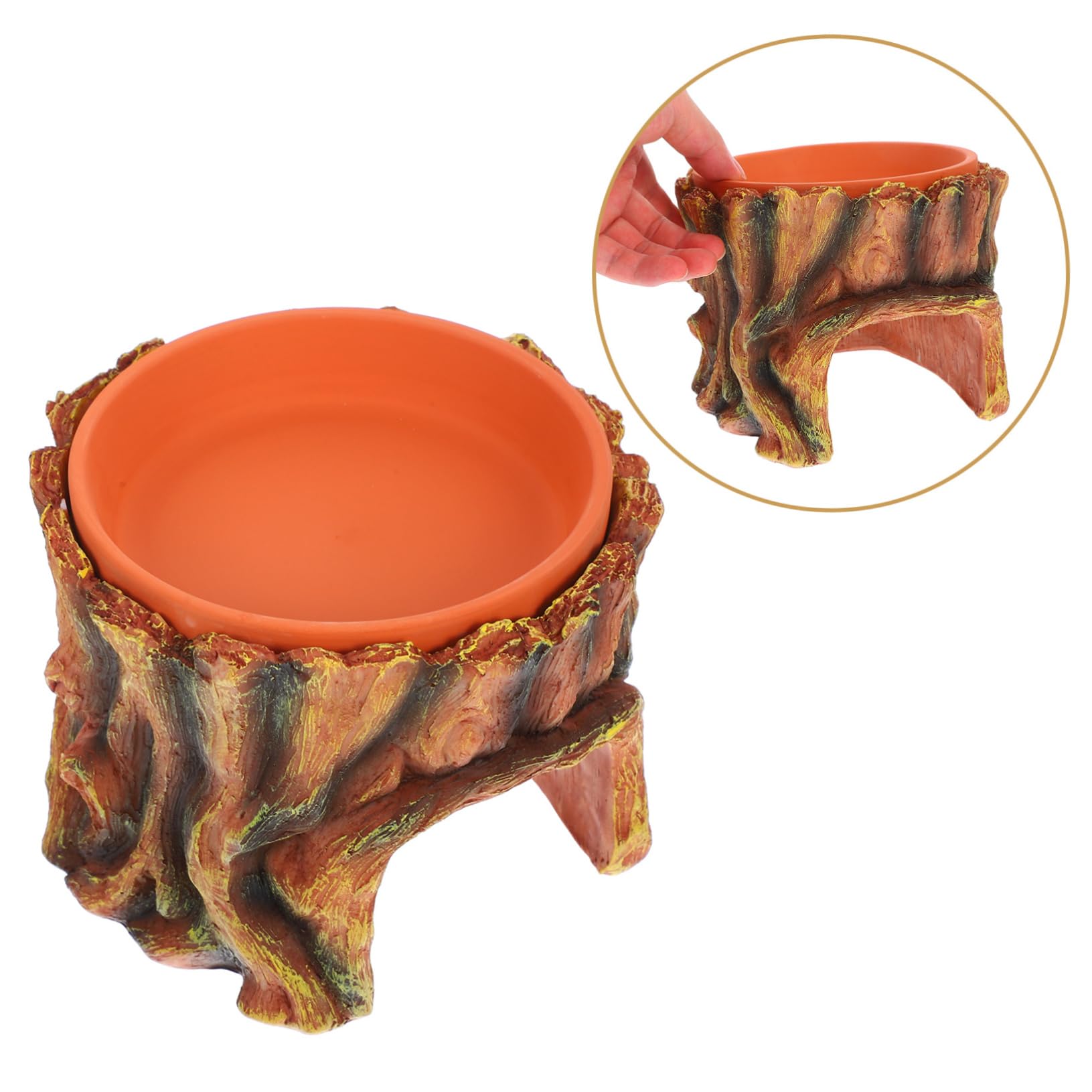 TOYANDONA Nascondiglio per Rettili con Decorazione per Terrario e Design Versatile e Facile da Installare per Lucertole e Gechi