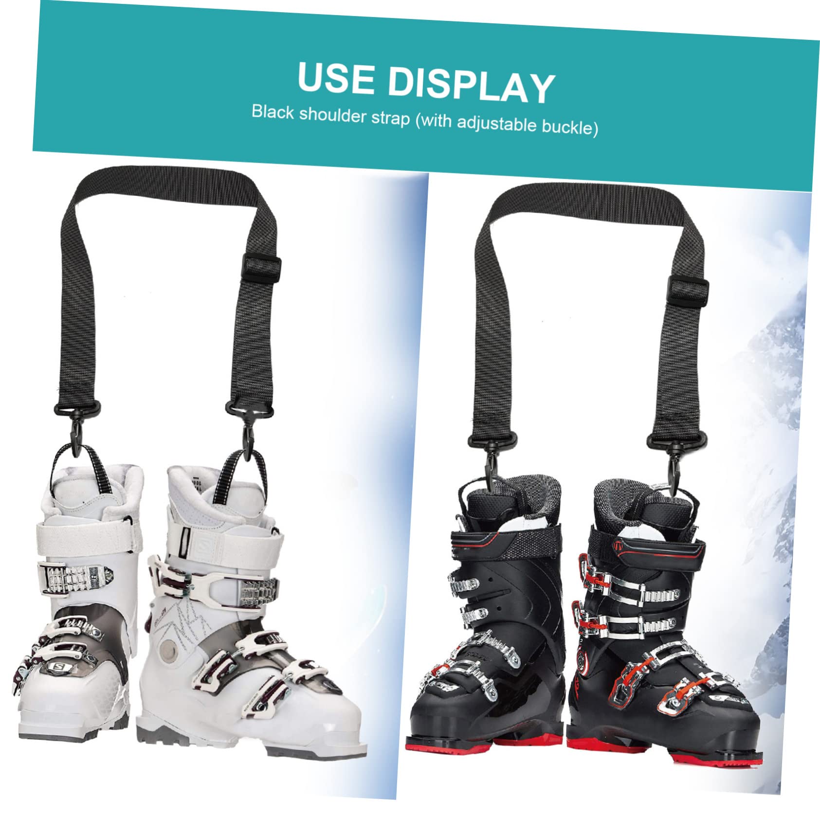 Kisangel 9pièces Sangles Porte-Ski Réglables pour Transport De Chaussures De Ski Et Patins à Glace Accessoires Pratiques Durable pour Hiver
