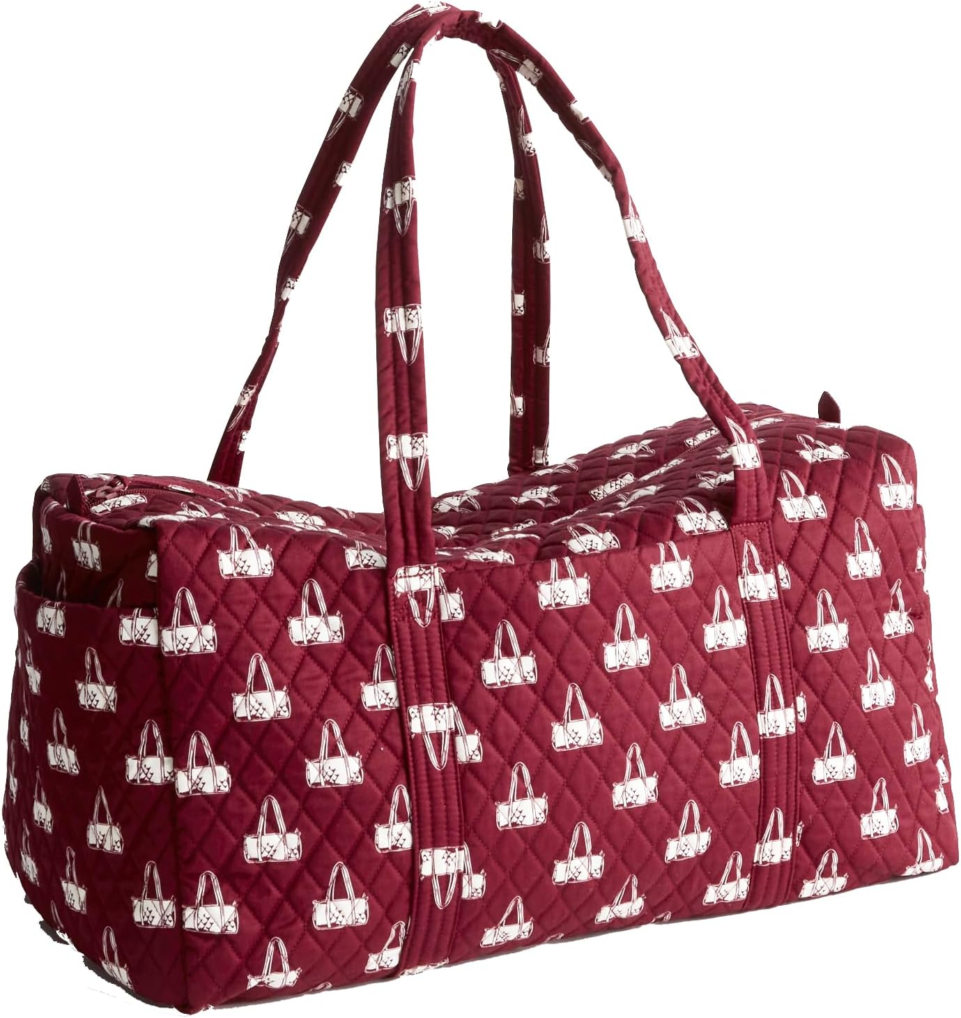 Women's Large Original Duffel Bag-Premium Cotton Travel, Iconic Paisley Green Jacket, One Size