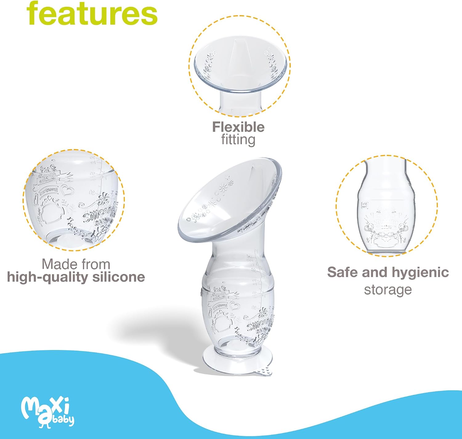 Maxi Baby Coletor de Leite Materno Manual de Silicone Simpli
